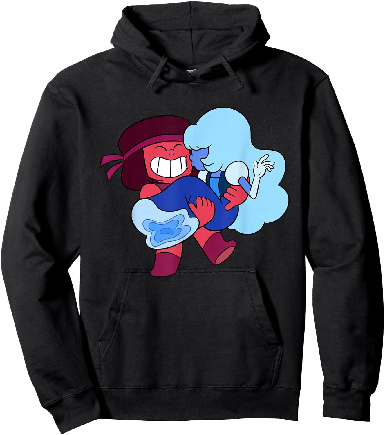 Steven Universe Sweet on Ruby and Sapphire Hoodie - Hoodie | Black