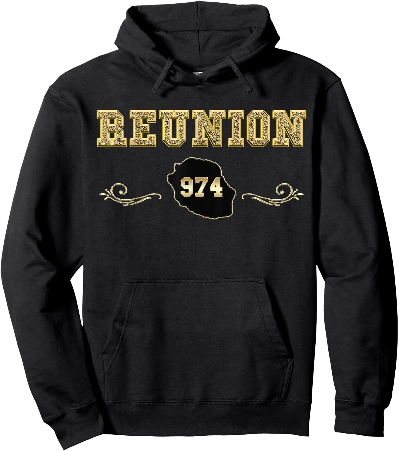 Reunion Island 974 Prestigious Man Woman And Child Hoodie - Hoodie | Black
