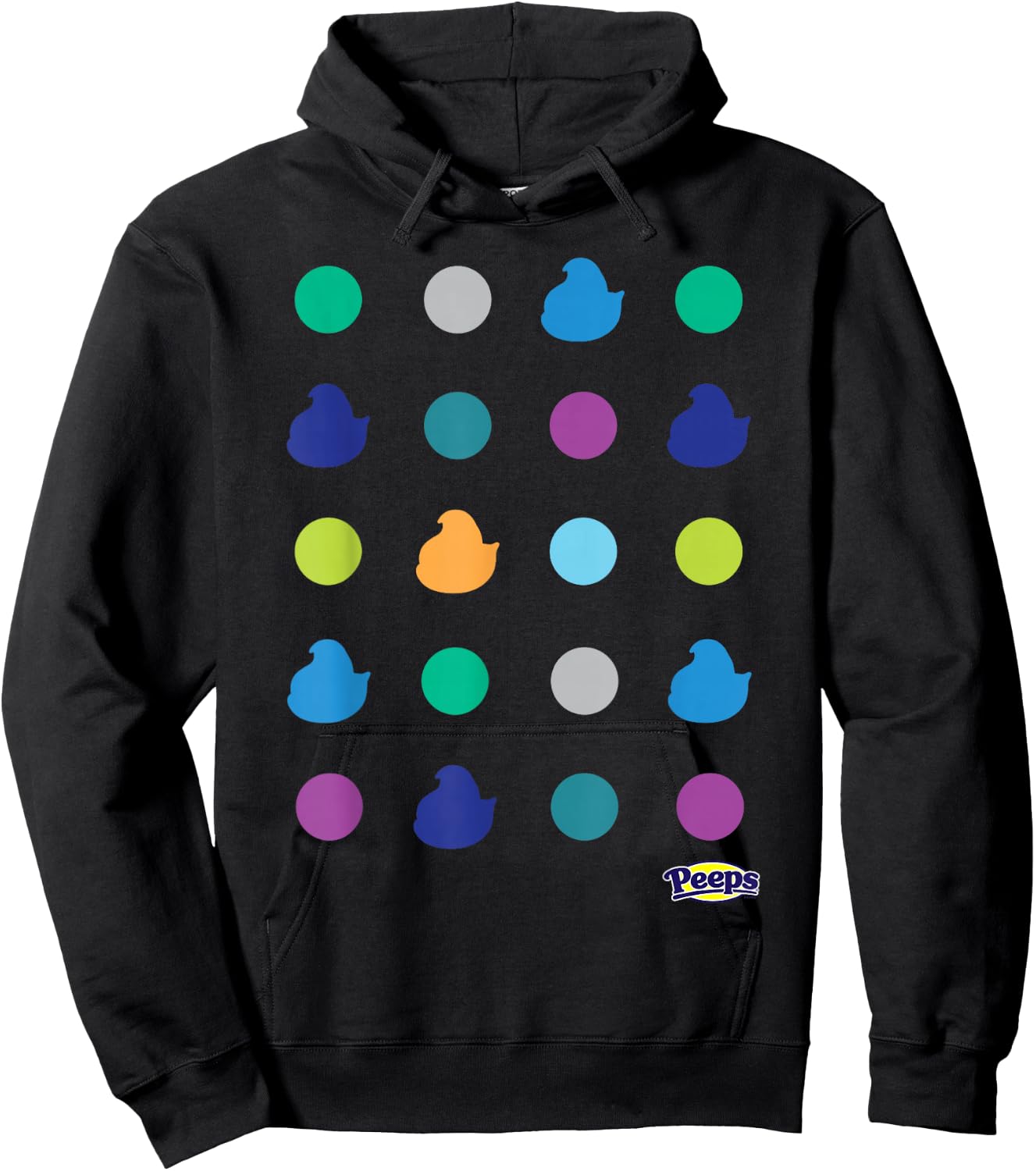 Peeps Easter Minimalist Chicks & Dots Pop Art Hoodie - Hoodie | Black