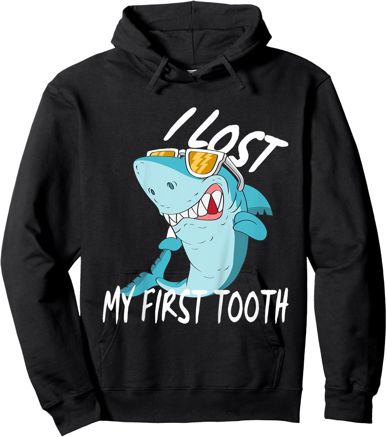 Funny Tooth Fairy Gifts - Cute Shark I Lost My First Tooth Hoodie - Hoodie | Black
