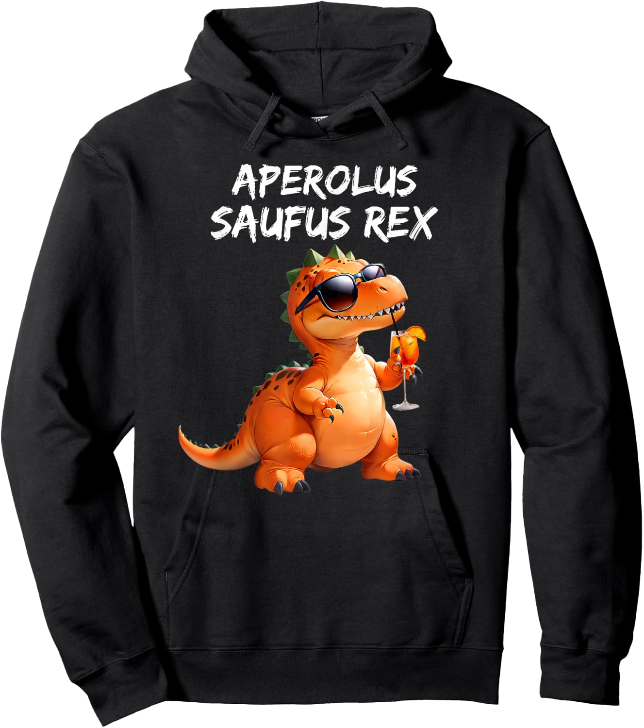 Aperolus Saufus Rex official Club Mitglied Party Dino saufen Hoodie - Hoodie | Black