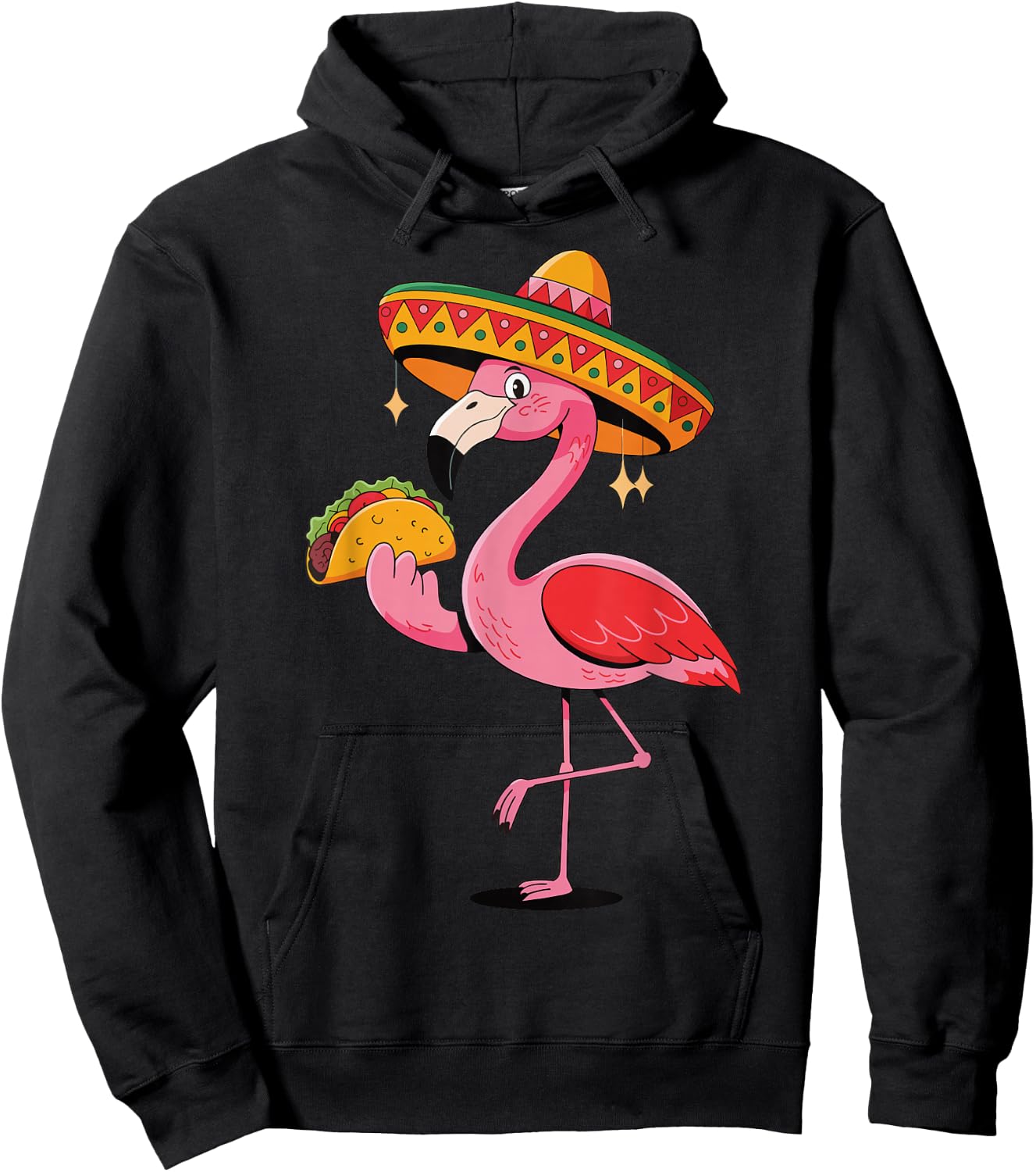 Flamingo Cinco De Mayo Hoodie - Hoodie | Black