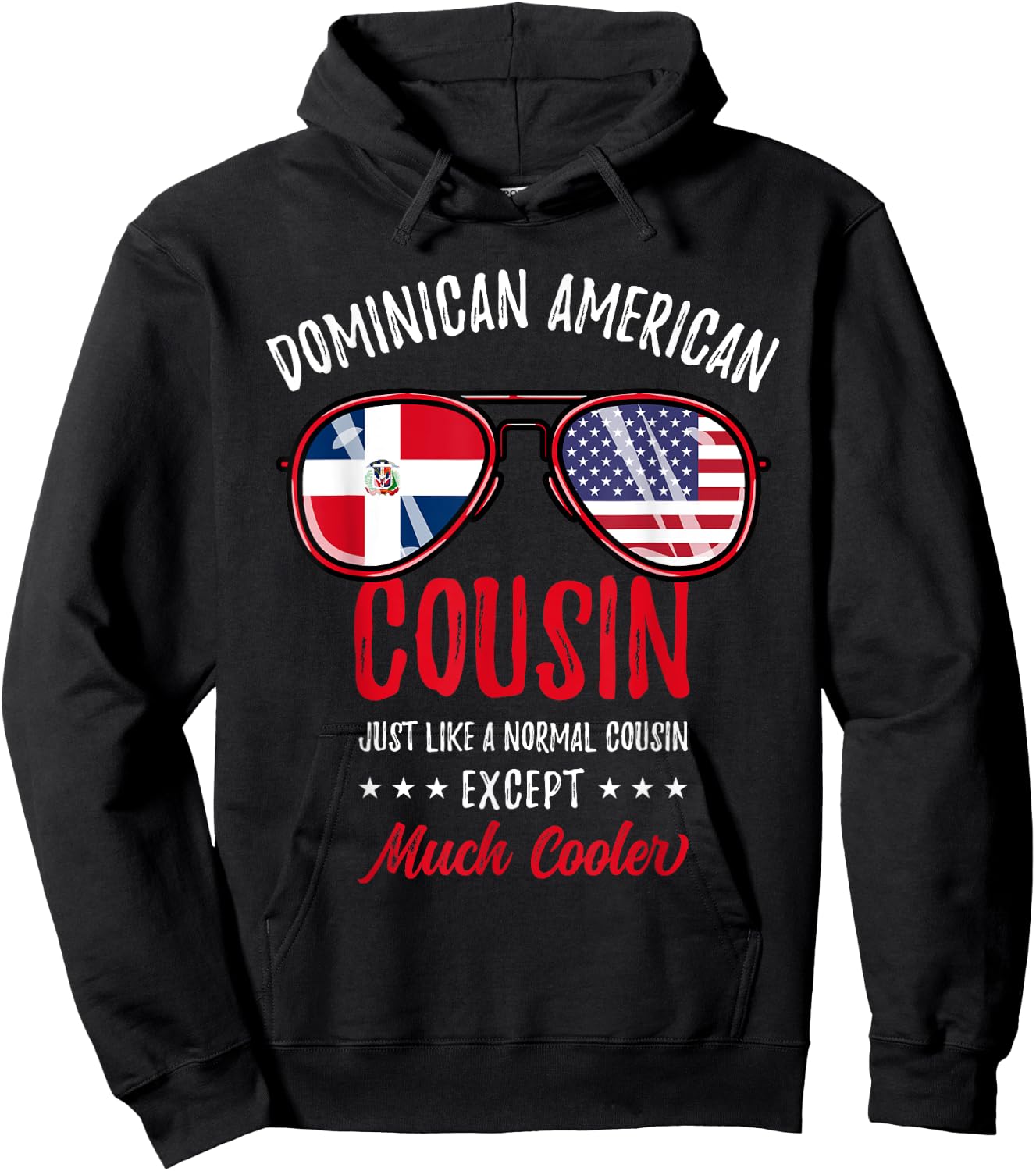 Funny Dominican American Cousin Dominican Roots Hoodie - Hoodie | Black