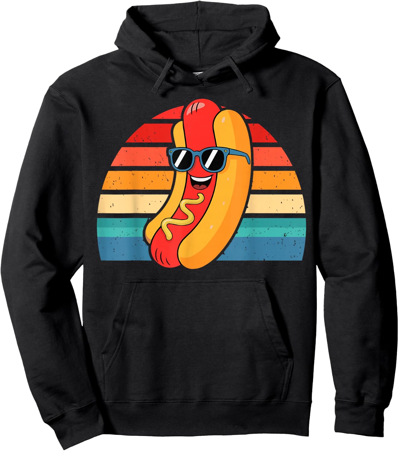 Retro Hot Dog Costume for food Lovers Funny Hoodie - Hoodie | Black