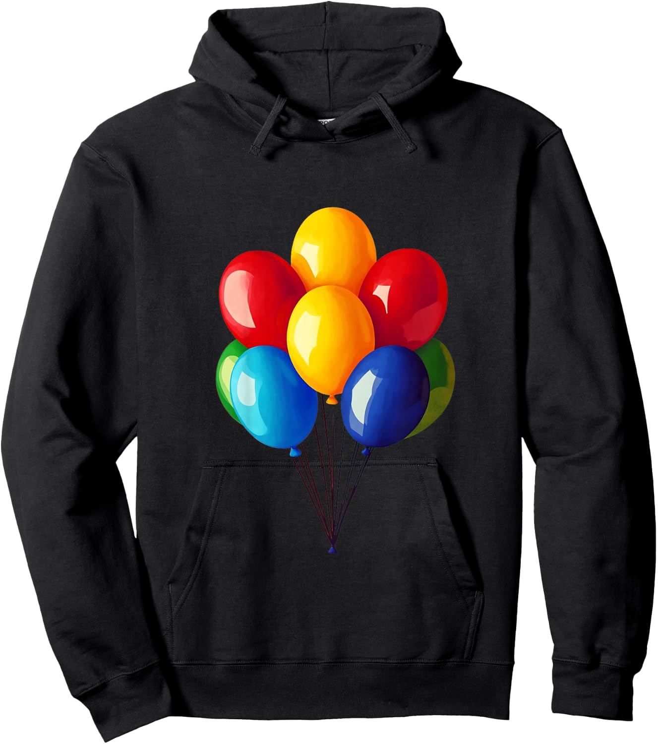 Kids Colorful Balloons Celebration Party Decor Hoodie - Hoodie | Black