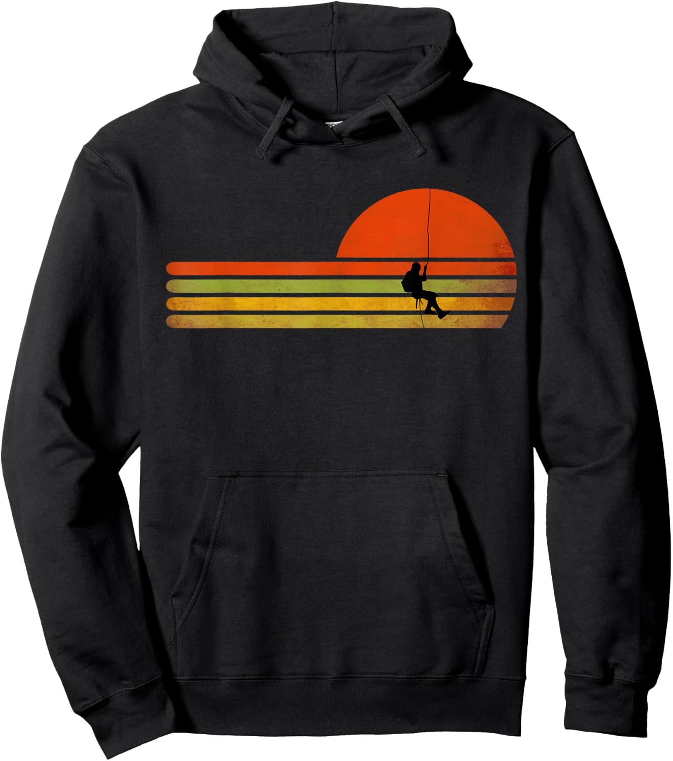 Retro Vintage Caving Speleology Caves, Love Mountain Hoodie - Hoodie | Black