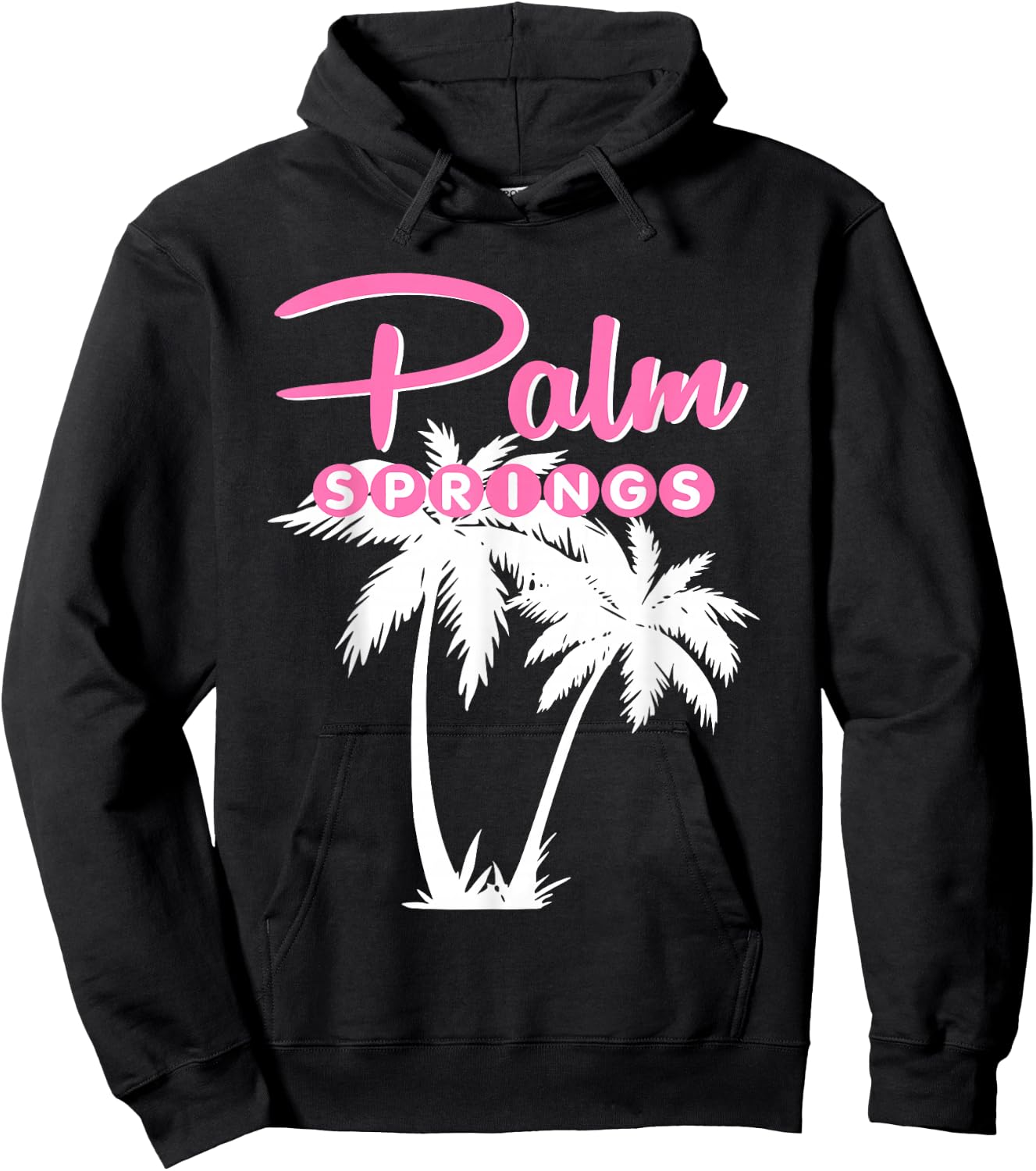 PALM SPRINGS RETRO VINTAGE CALIFORNIA Palm Tree Hoodie - Hoodie | Black