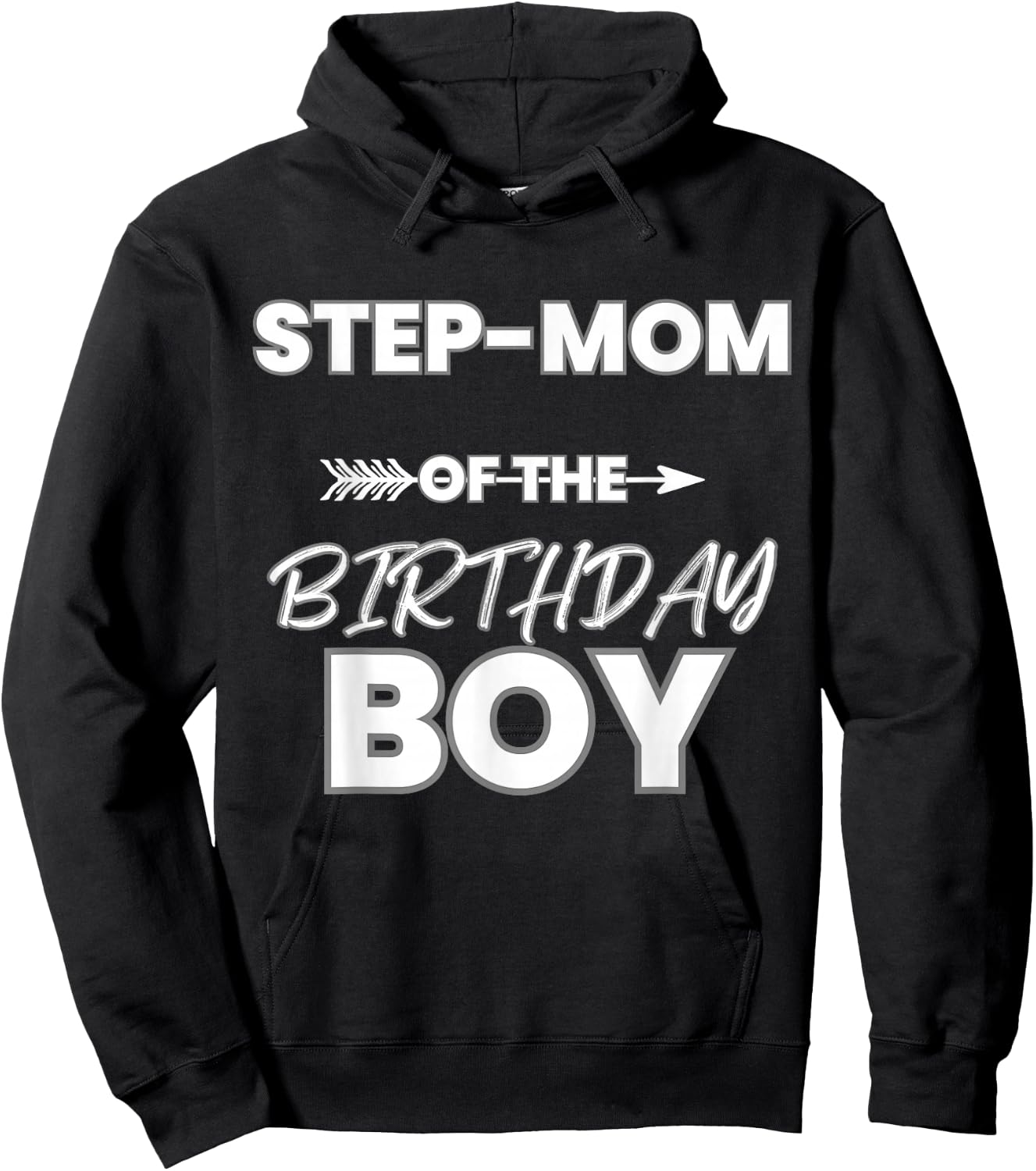 Step-Mom Of The Birthday Boy Matching Themed Party Family Hoodie - Hoodie | Black
