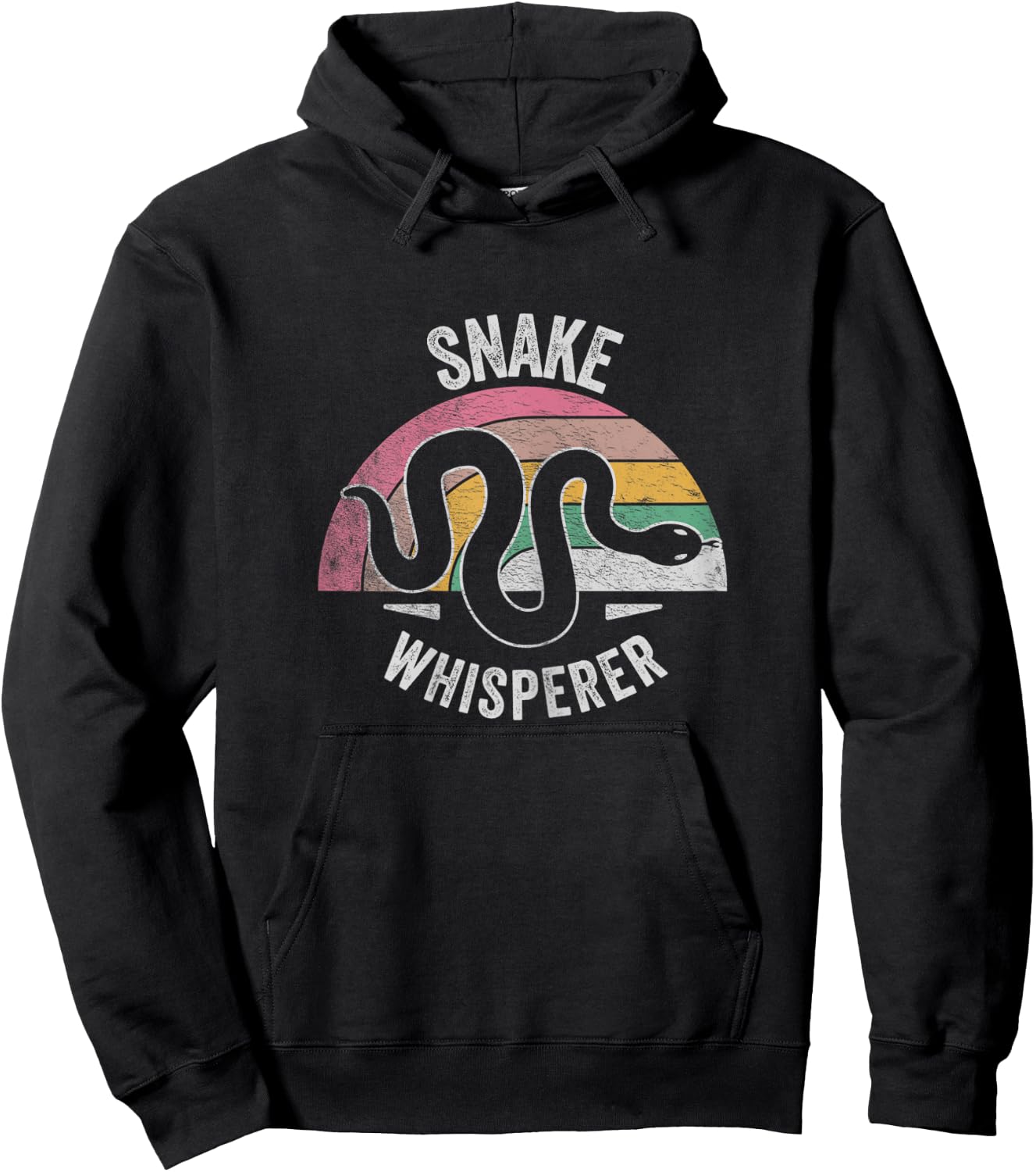 Retro Vintage Snake Whisperer Snake Lover Funny Snake Hoodie - Hoodie | Black