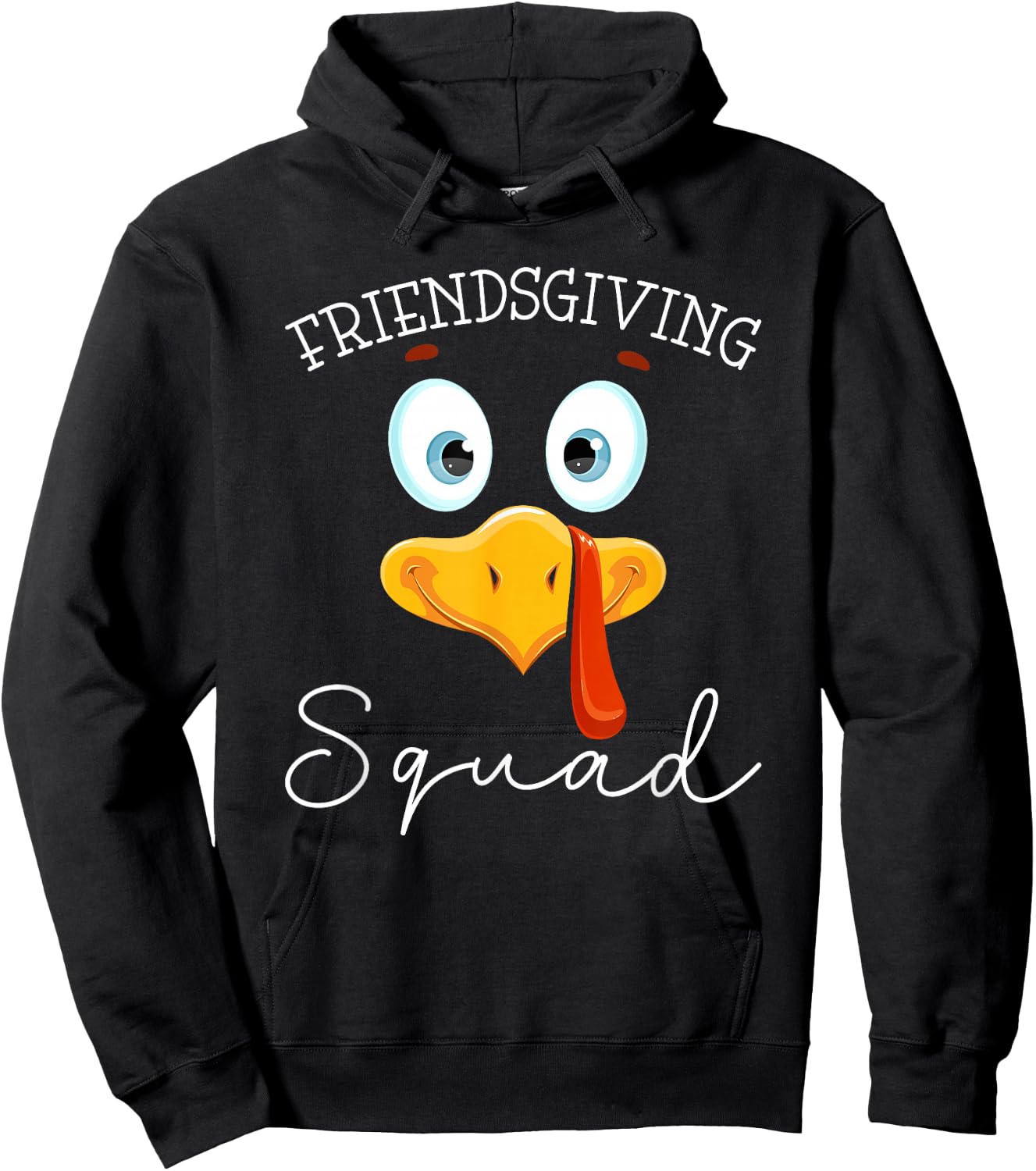 Friendsgiving Squad Turkey Day Thanksgiving Friendship Hoodie - Hoodie | Black