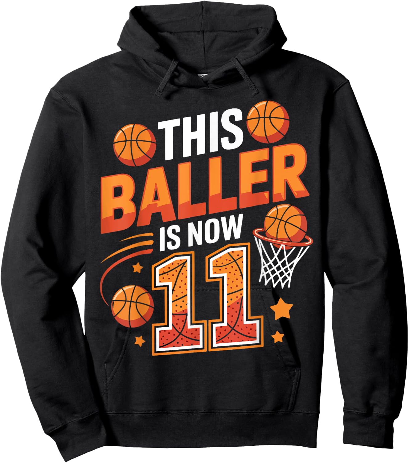 Ce Joueur a Maintenant 11 adorateurs de Basket-Ball Amusants pour Leur 11e Anniversaire Hoodie - Hoodie | Black