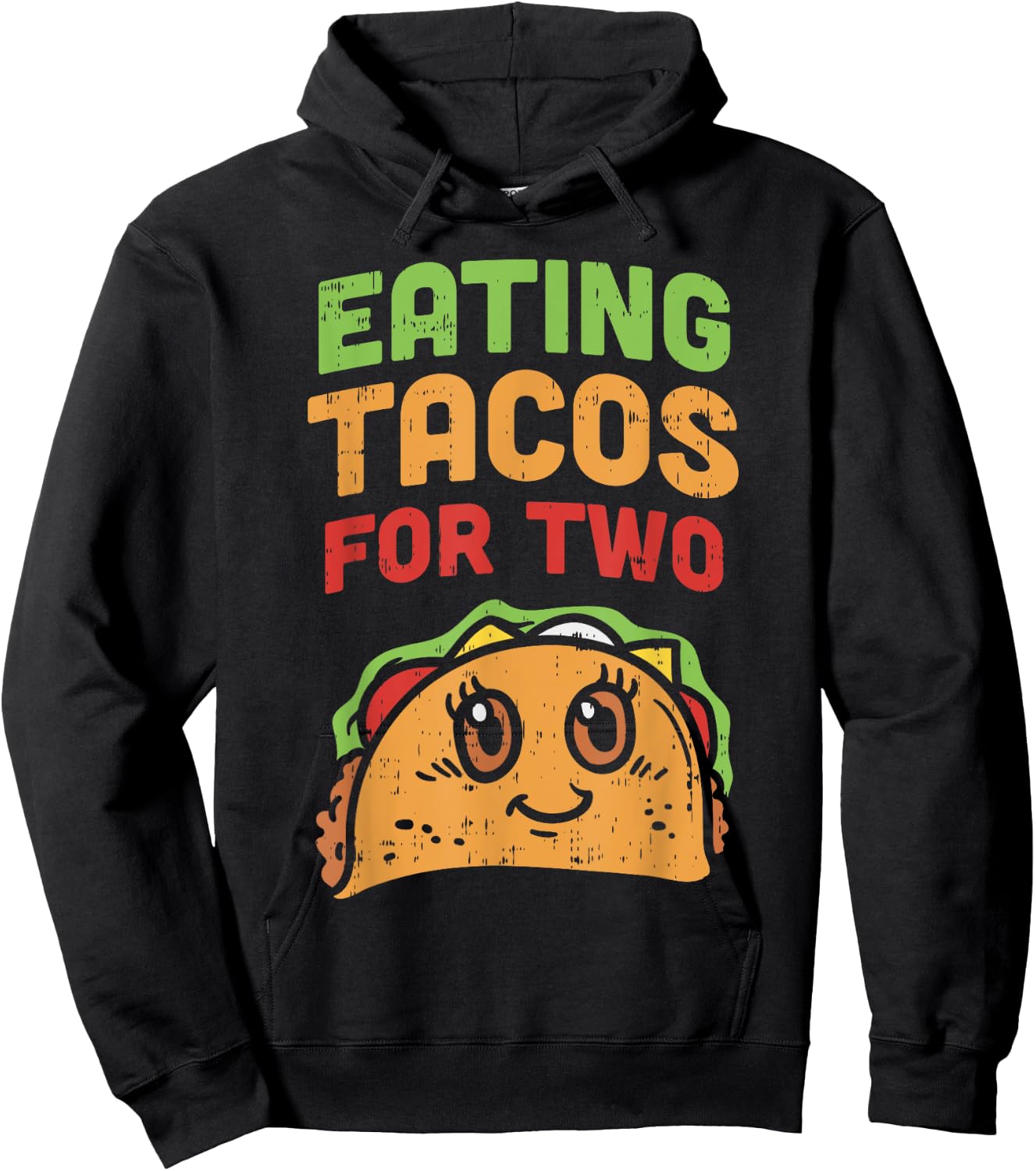 Eating Tacos For Two Pregnancy Soon To Be Mom Cinco De Mayo Hoodie - Hoodie | Black