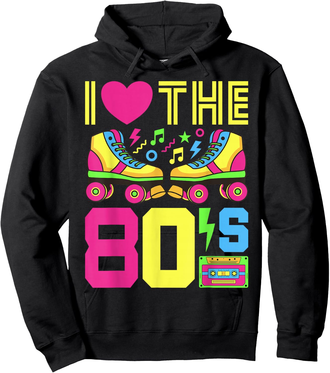 80s I Love The 80s Party 80s Outfit 80s Costume 80s , black Hoodie - Hoodie | Black