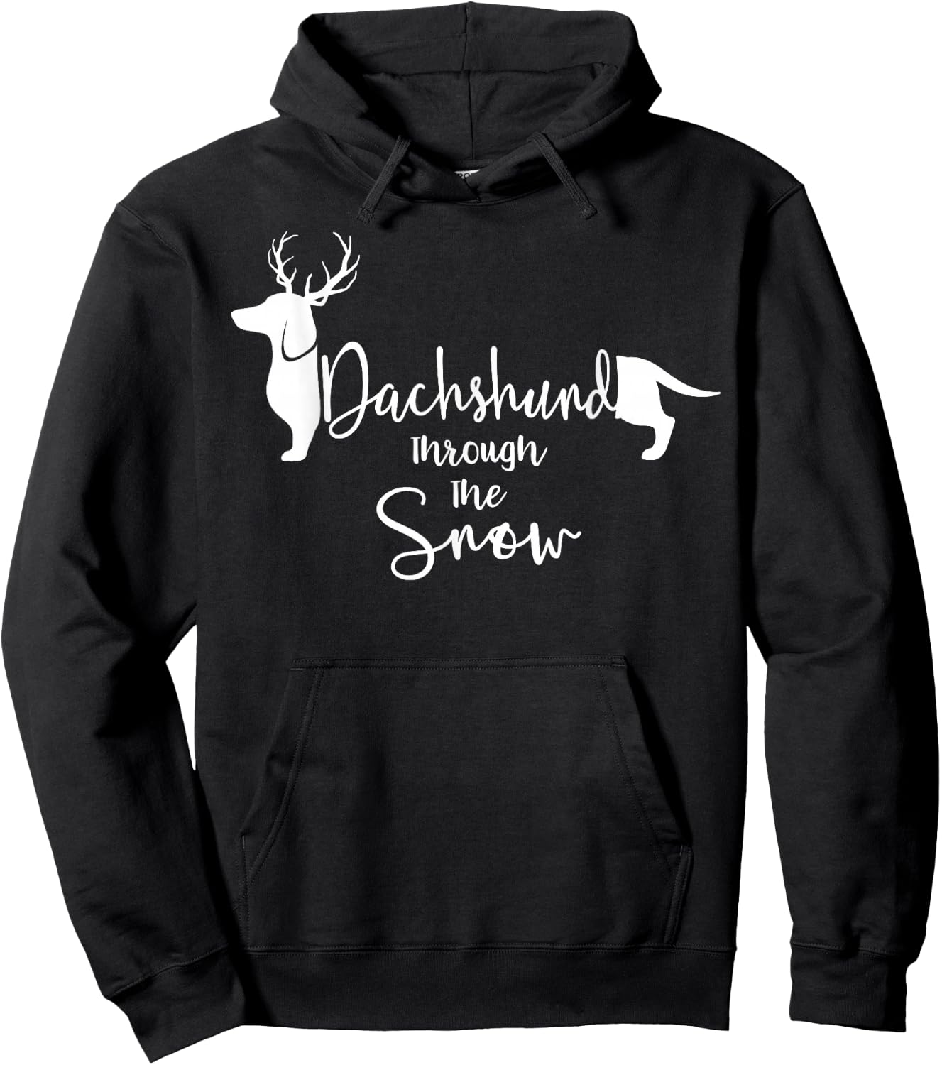 Dachshund Snow Cute Wiener Weiner Dog Owner Christmas Gift Hoodie - Hoodie | Black