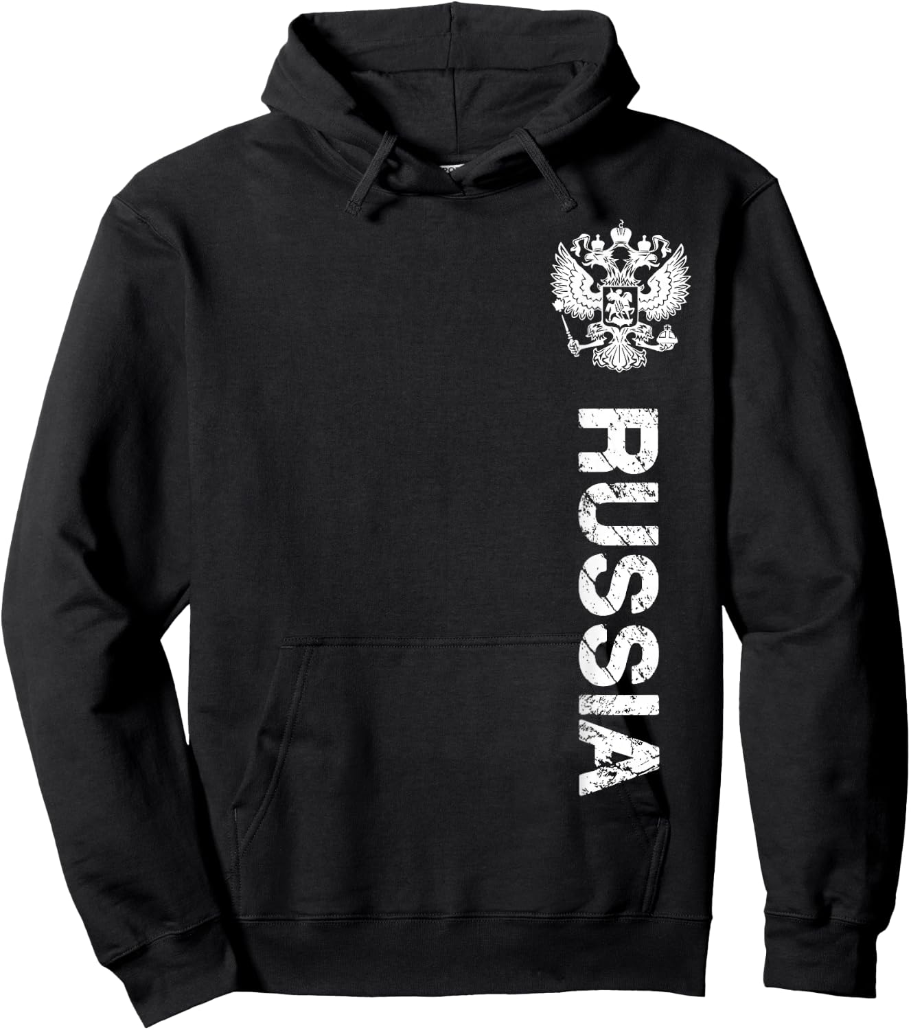 Russia Shirt Russia Flag Crest Men's & Women's Russia , black Hoodie - Hoodie | Black