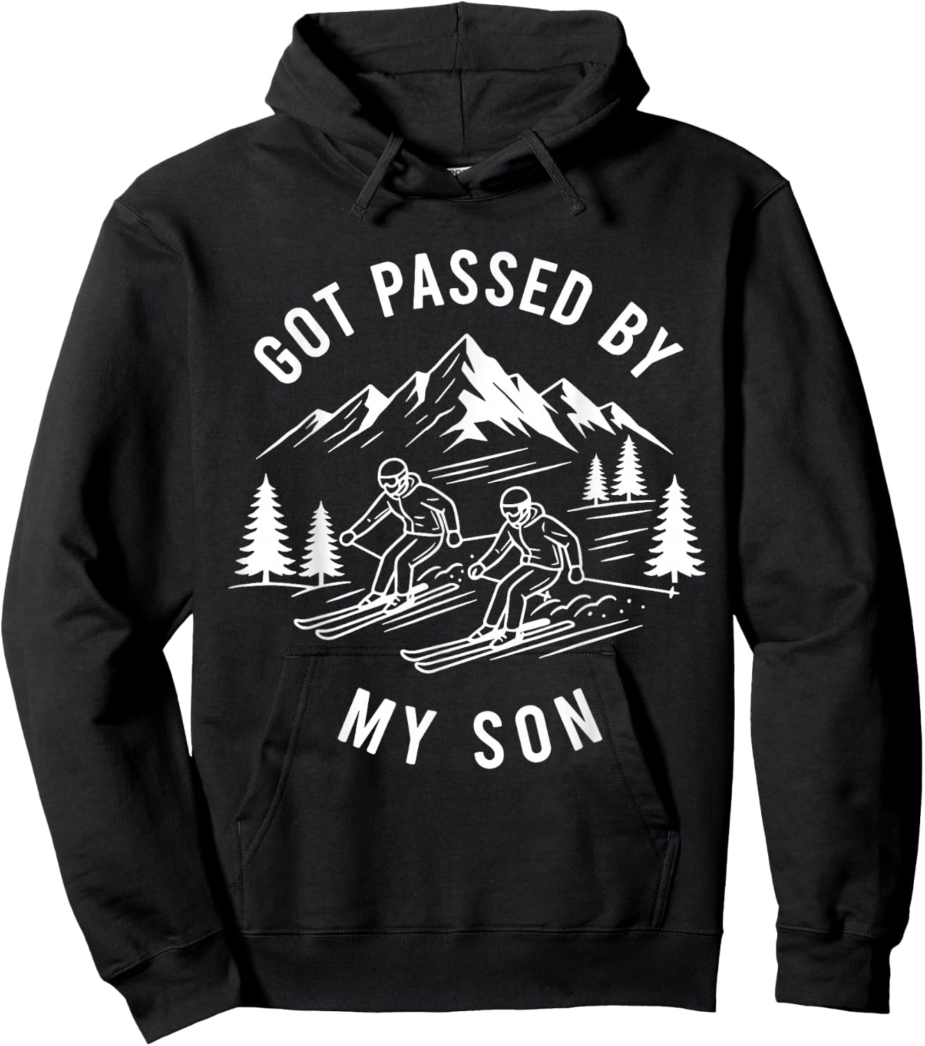 Got Passed By My Son Shirt, Funny Ski Dad Hoodie - Hoodie | Black