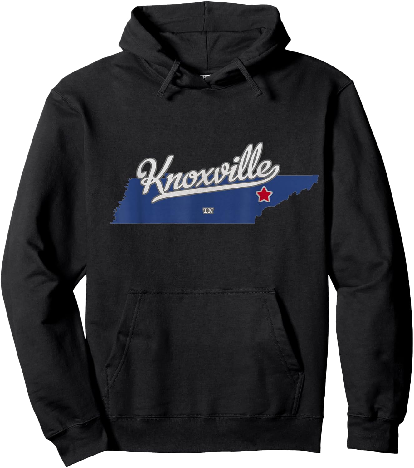 Knoxville Tennessee TN Map Hoodie - Hoodie | Black