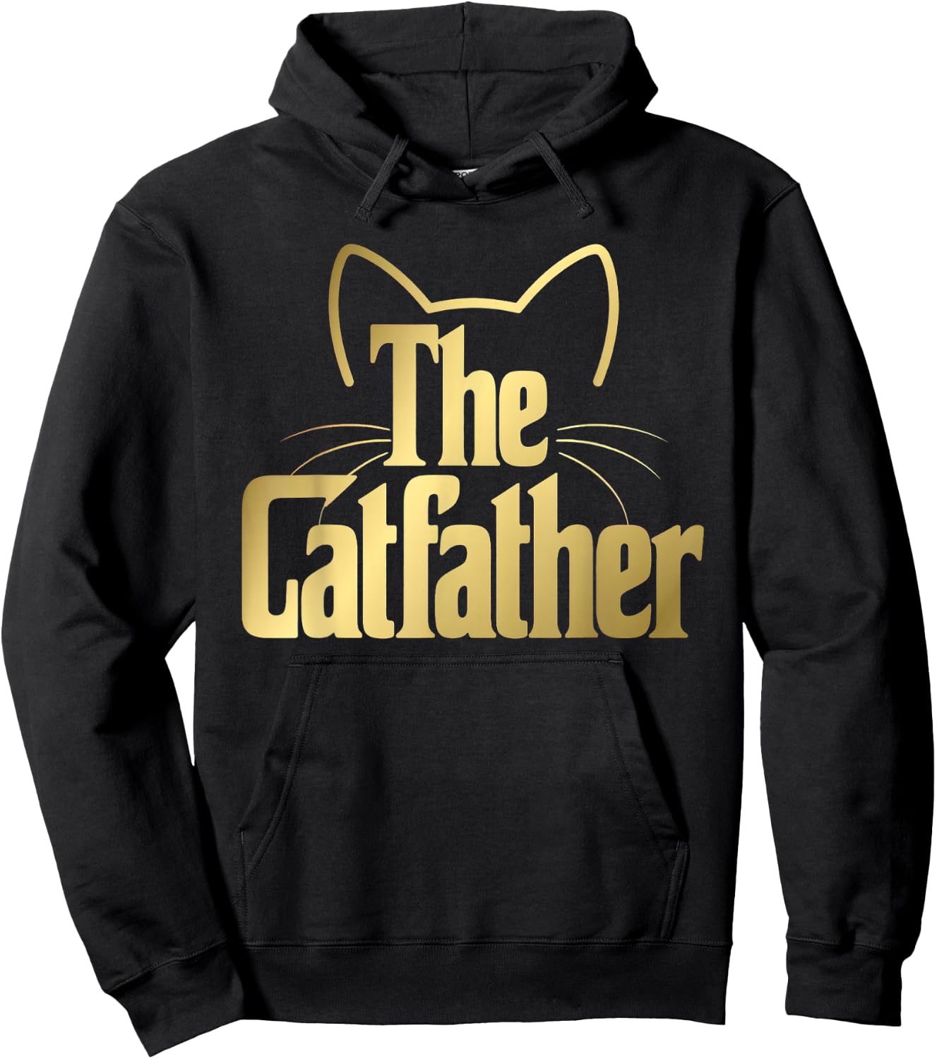 Funny Pet Lover Cat Dad The Catfather Hoodie - Hoodie | Black