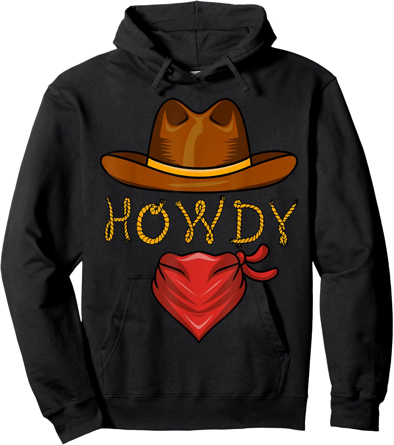 Howdy Rodeo Western Country Southern Cowboy Cowgirl Men's Boys , black, S Hoodie - Hoodie | Black