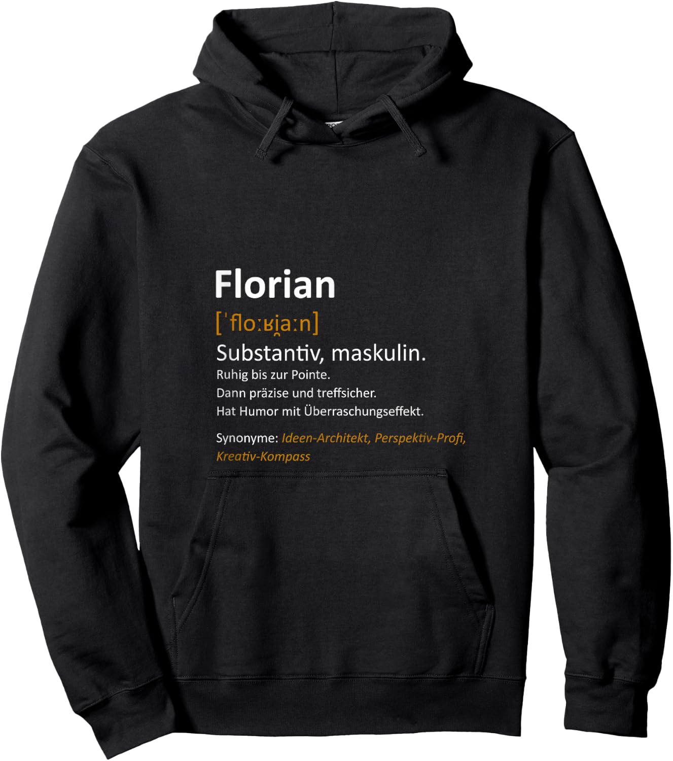 Vorname Florian personalisierter Spruch Mann Definition Name Hoodie - Hoodie | Black