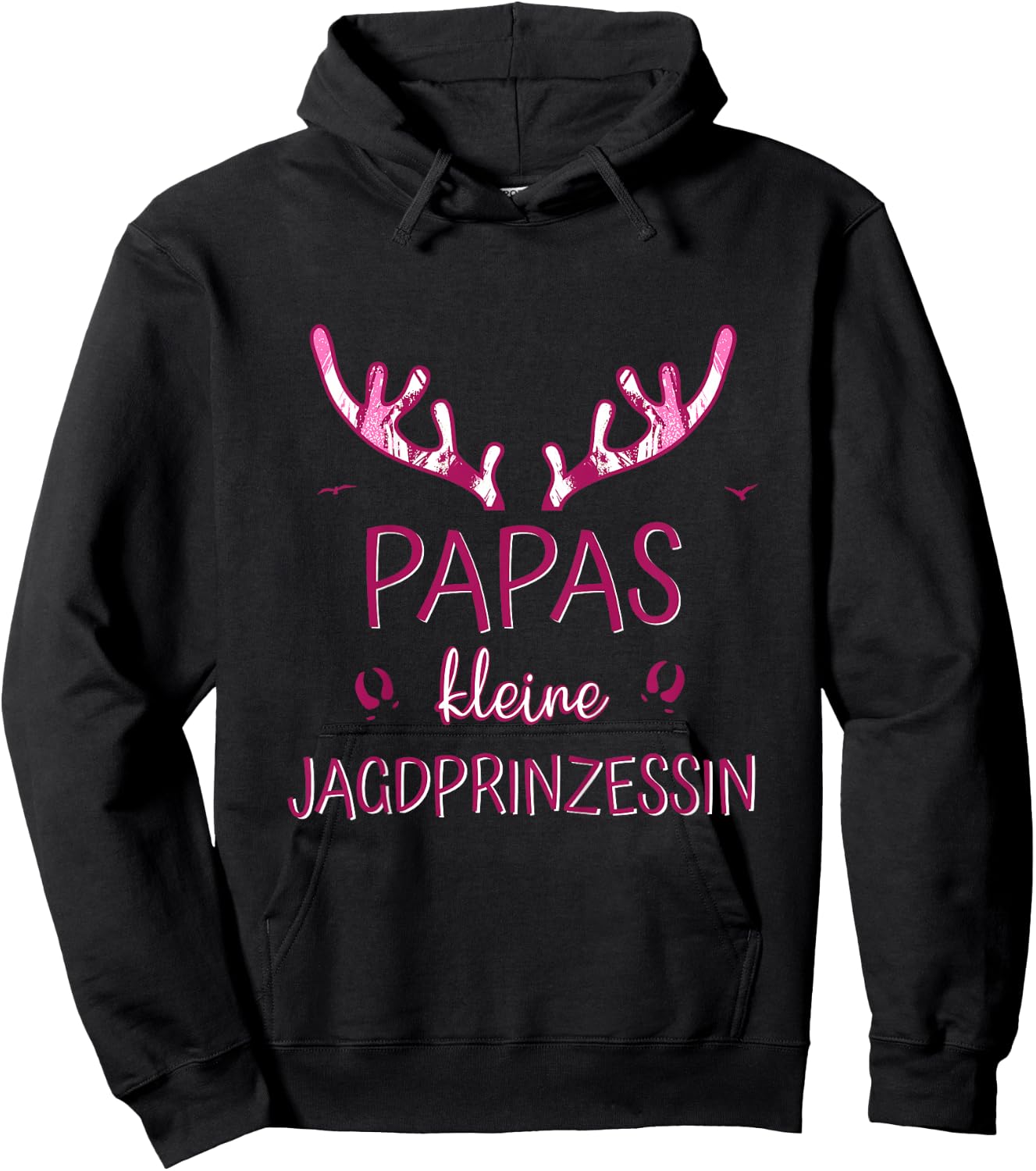 Children's with German Text "Dad's Little Hunting Princess", black Hoodie - Hoodie | Black