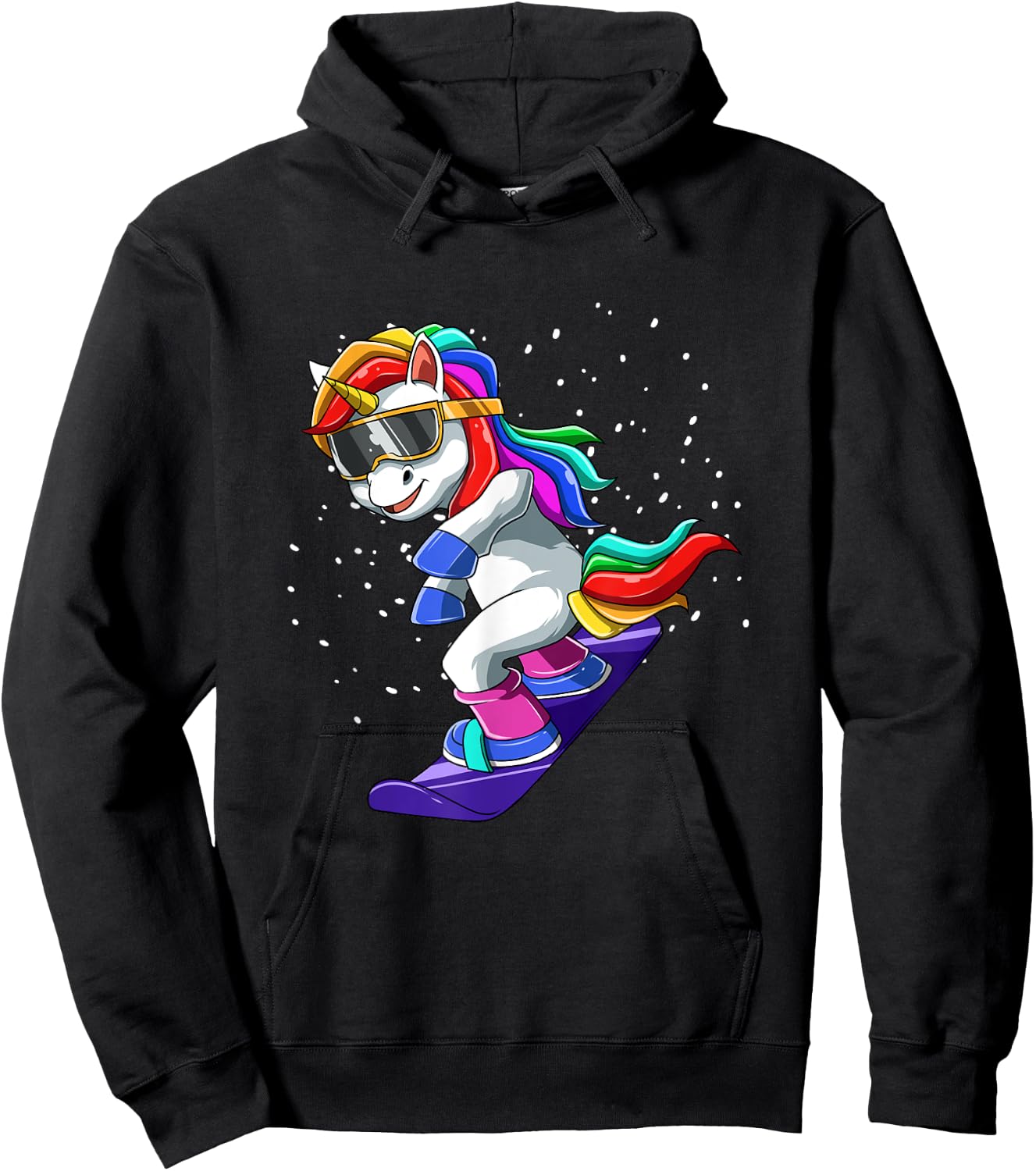 Unicorn Snowboard - Funny Ski and Wintersports Hoodie - Hoodie | Black