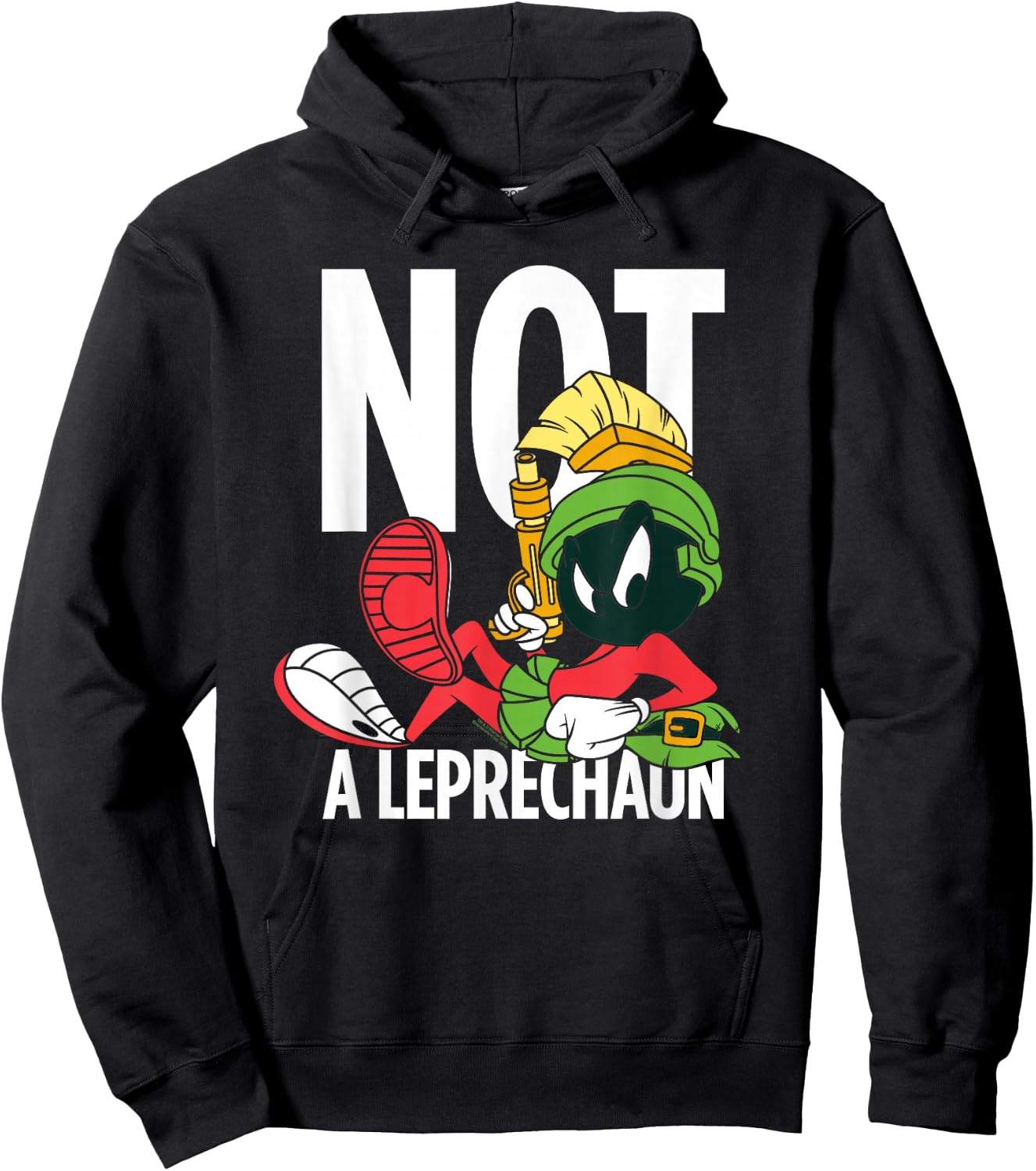 Looney Tunes Marvin the Martian Not a Leprechaun Hoodie - Hoodie | Black