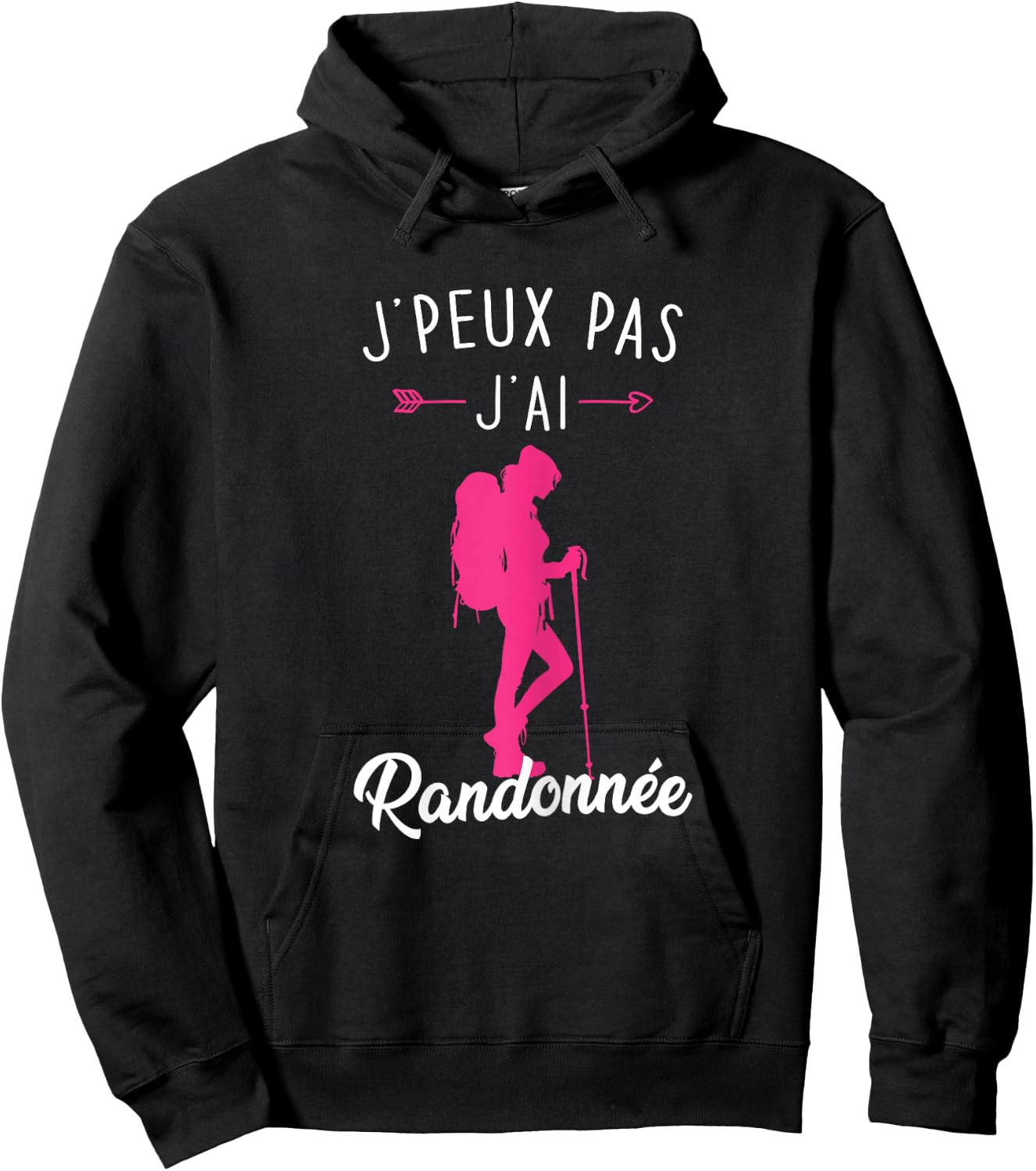 Women's Mountain Hiking Gift J'Peux Pas J'ai Hike , Black, Female X-Small Hoodie - Hoodie | Black