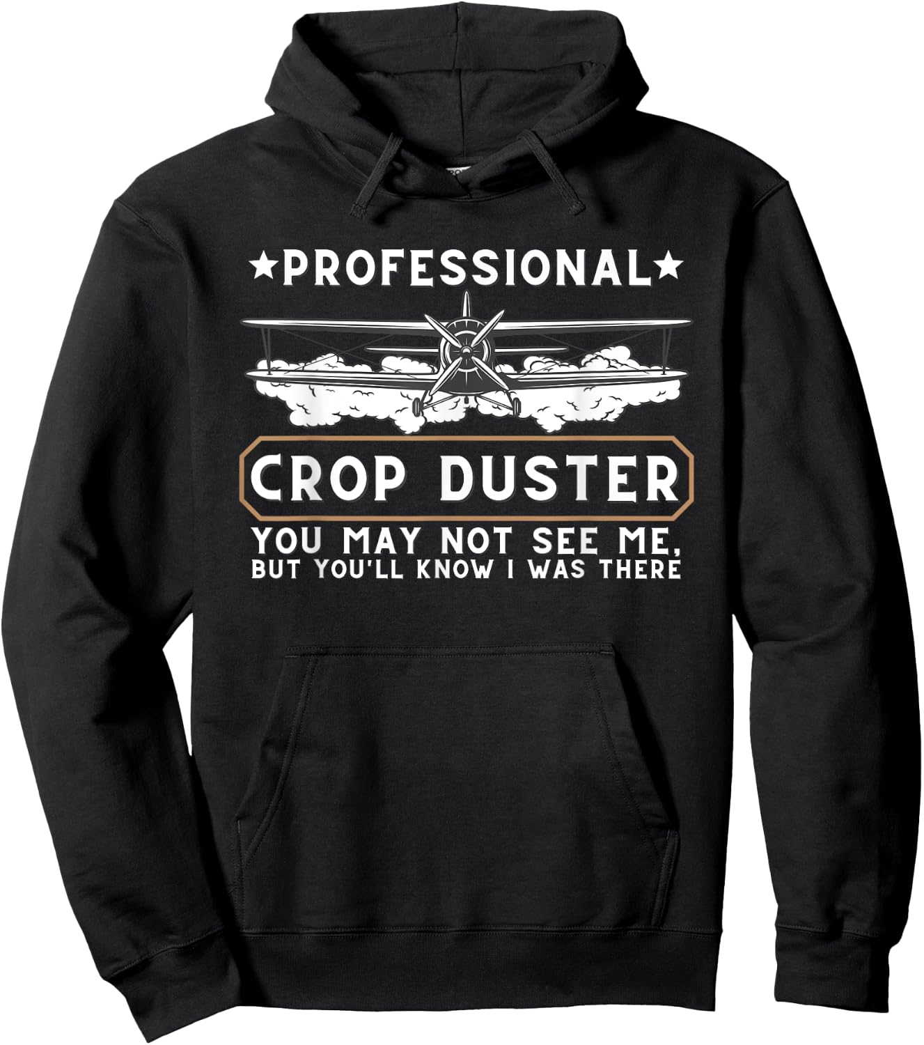 Professional Crop Duster Adult Humor Sarcastic Farting Joke Hoodie - Hoodie | Black