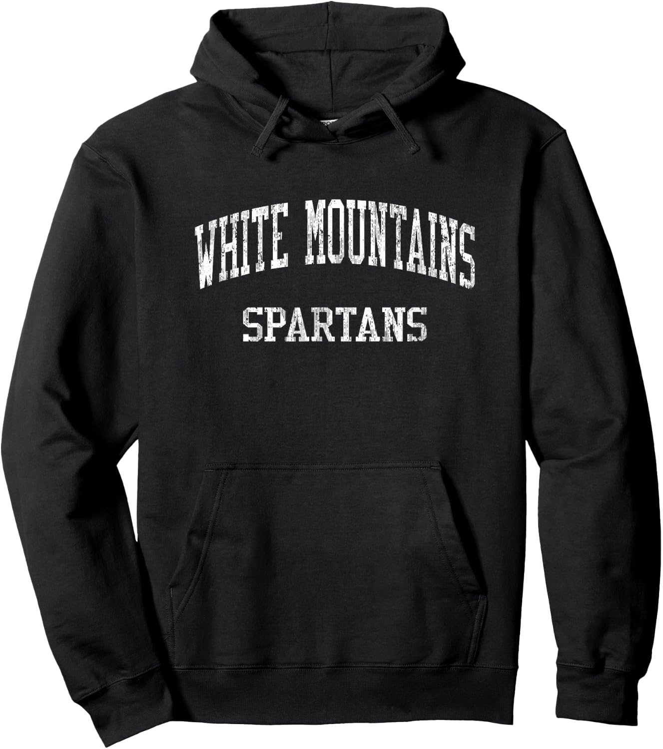 White Mountains High School HS Whitefield NH Vintage Sports Hoodie - Hoodie | Black