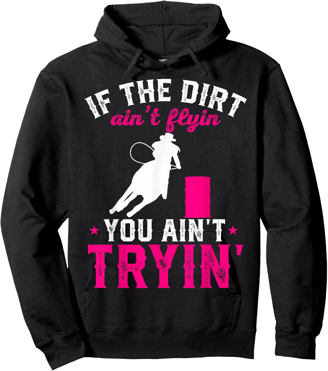 Barrel Racing Rodeo Hoodie - Hoodie | Black