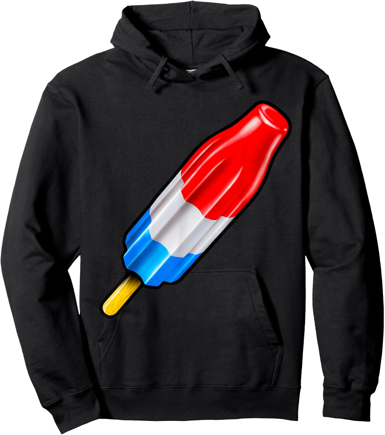 Red White and Blue Popsicle Hoodie - Hoodie | Black