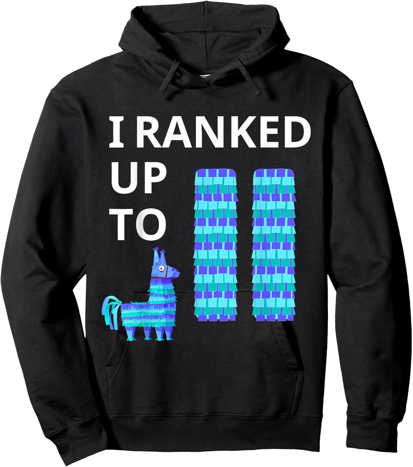 I Ranked Up To 11 Birthday Video Game Llama Piñata Birthday Hoodie - Hoodie | Black