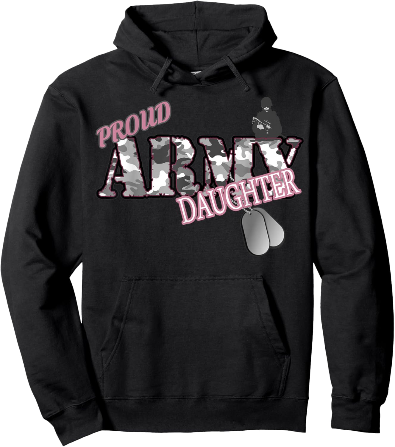 Proud Army Daughter Hoodie - Hoodie | Black