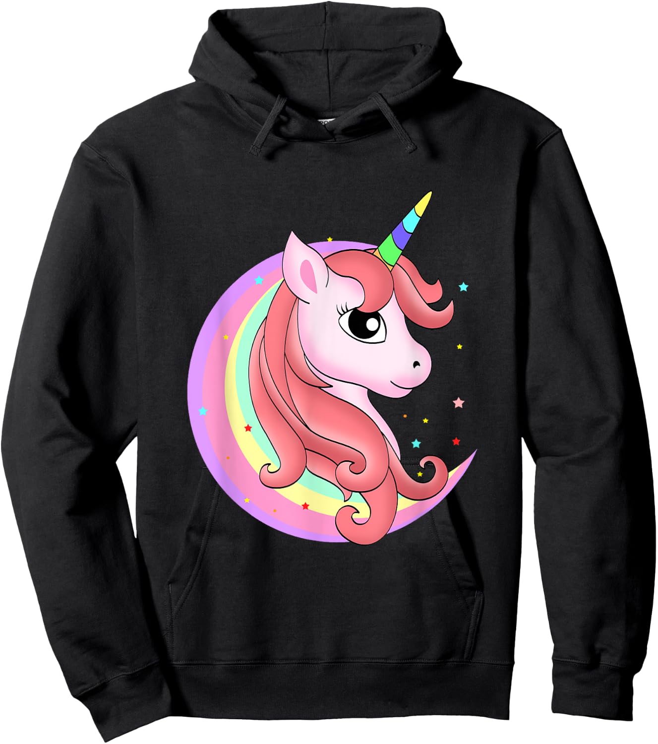 Magical Unicorn and a Rainbow - Unicorn Hoodie - Hoodie | Black