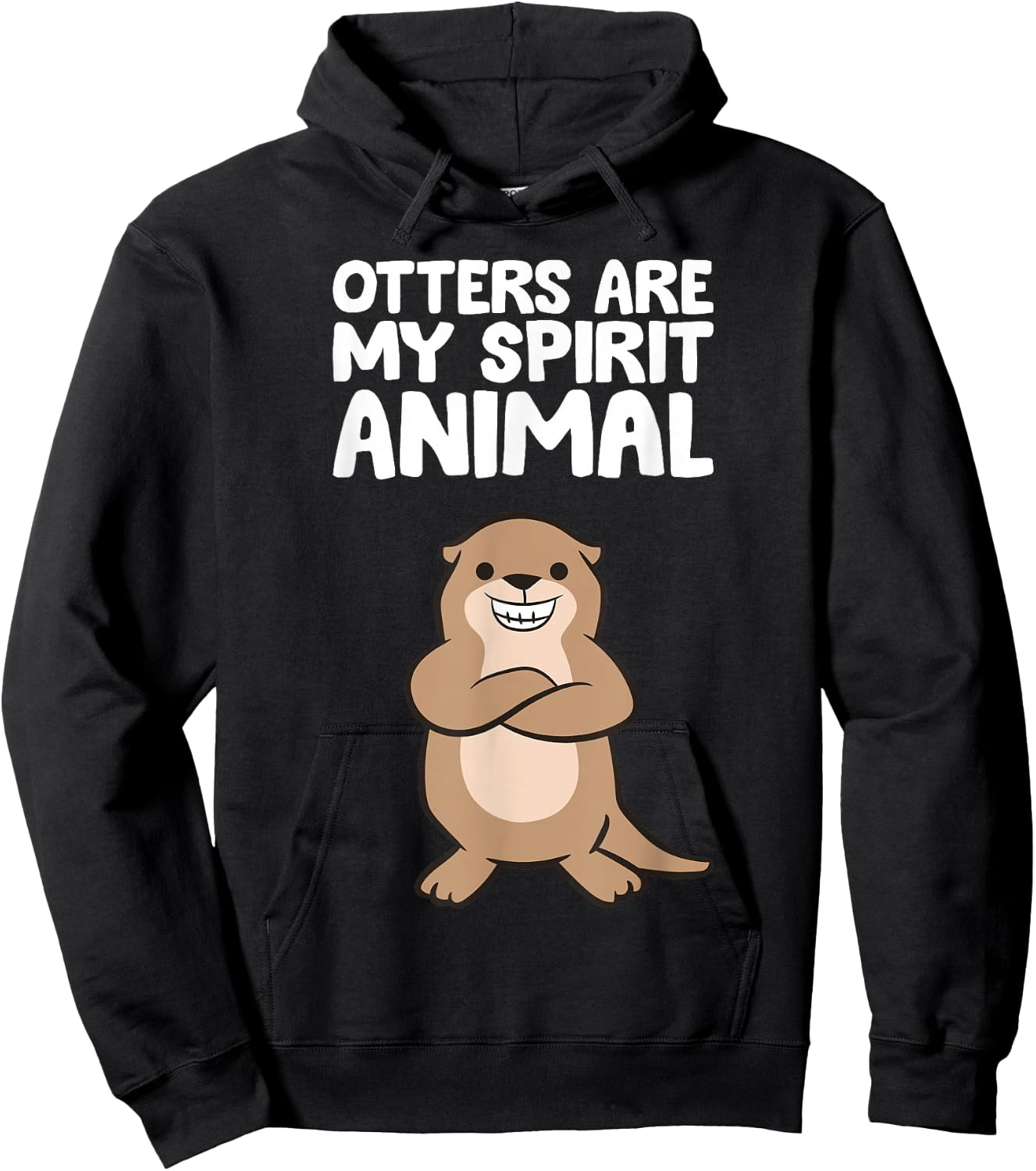 Funny Otter Lover Otters Are My Spirit Animal Hoodie - Hoodie | Black