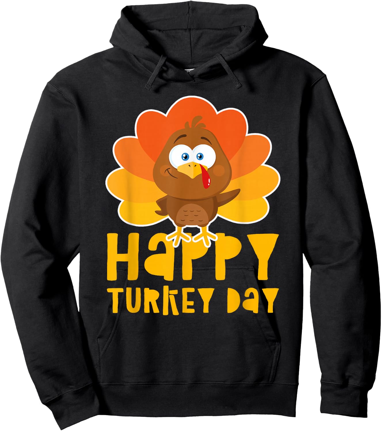 Happy Thanksgiving Shirt Men Women Kids Family Turkey Day Hoodie - Hoodie | Black