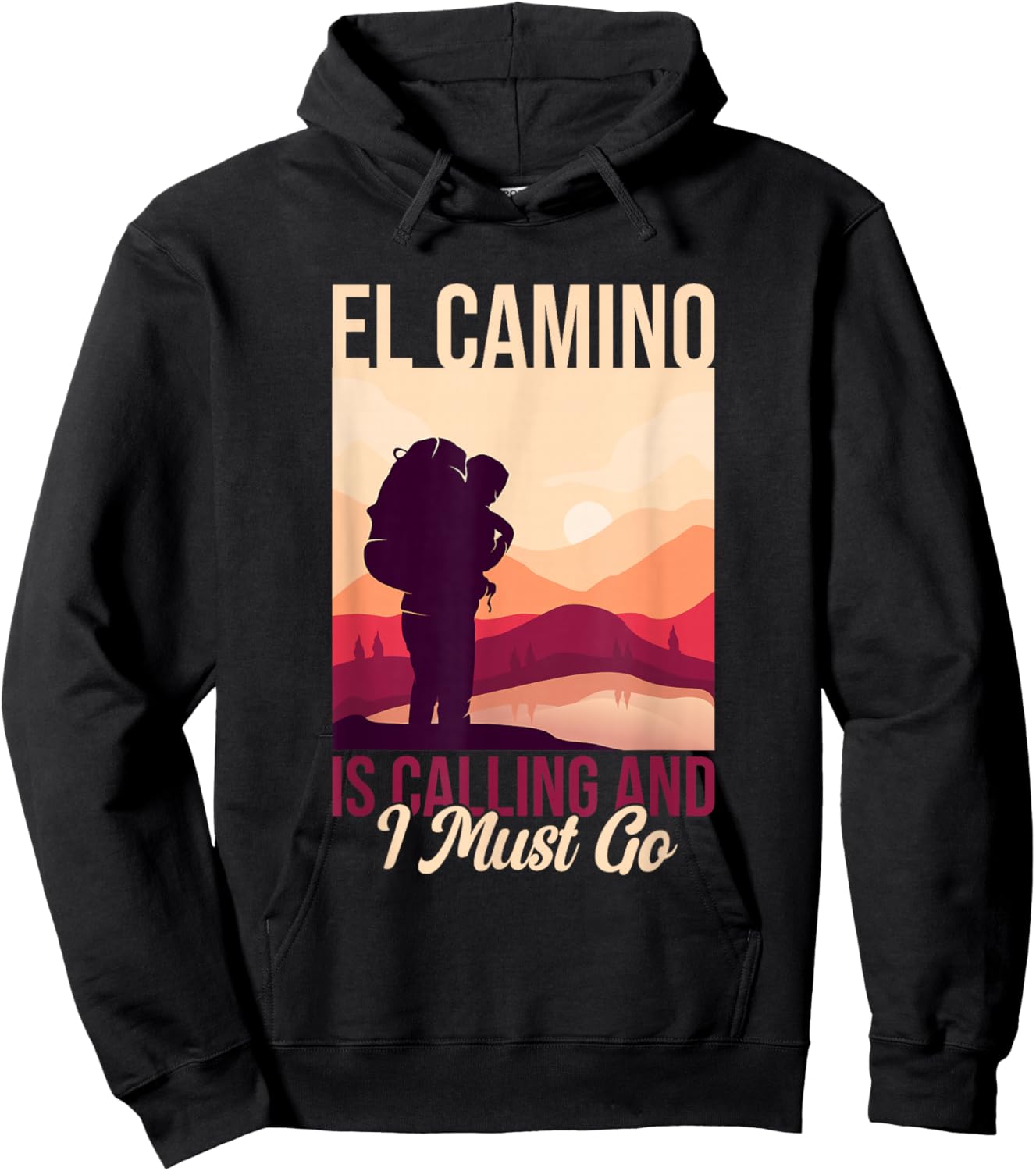 El Camino de Santiago Is Calling Galicia Spain Hiking Hiker Hoodie - Hoodie | Black