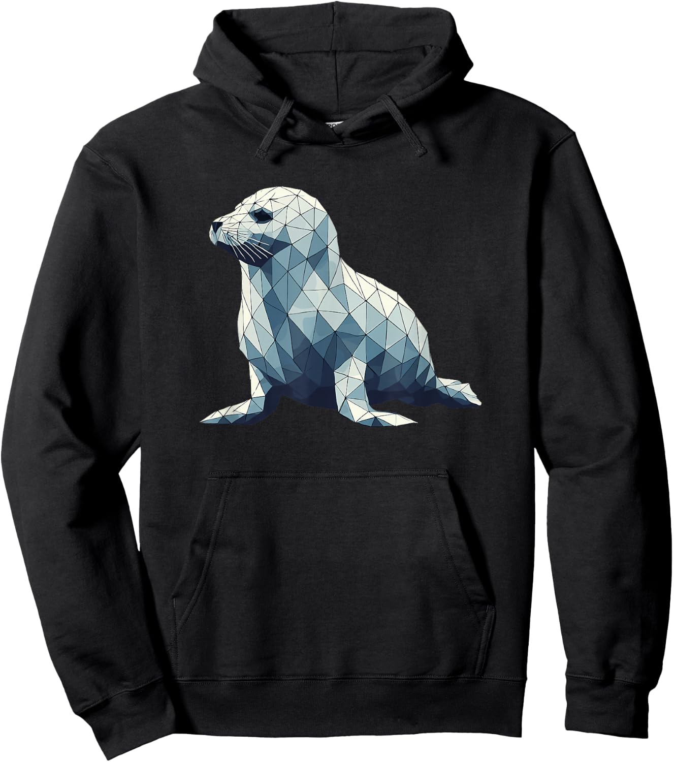 Geometric Art Baby Seal Seals Hoodie - Hoodie | Black