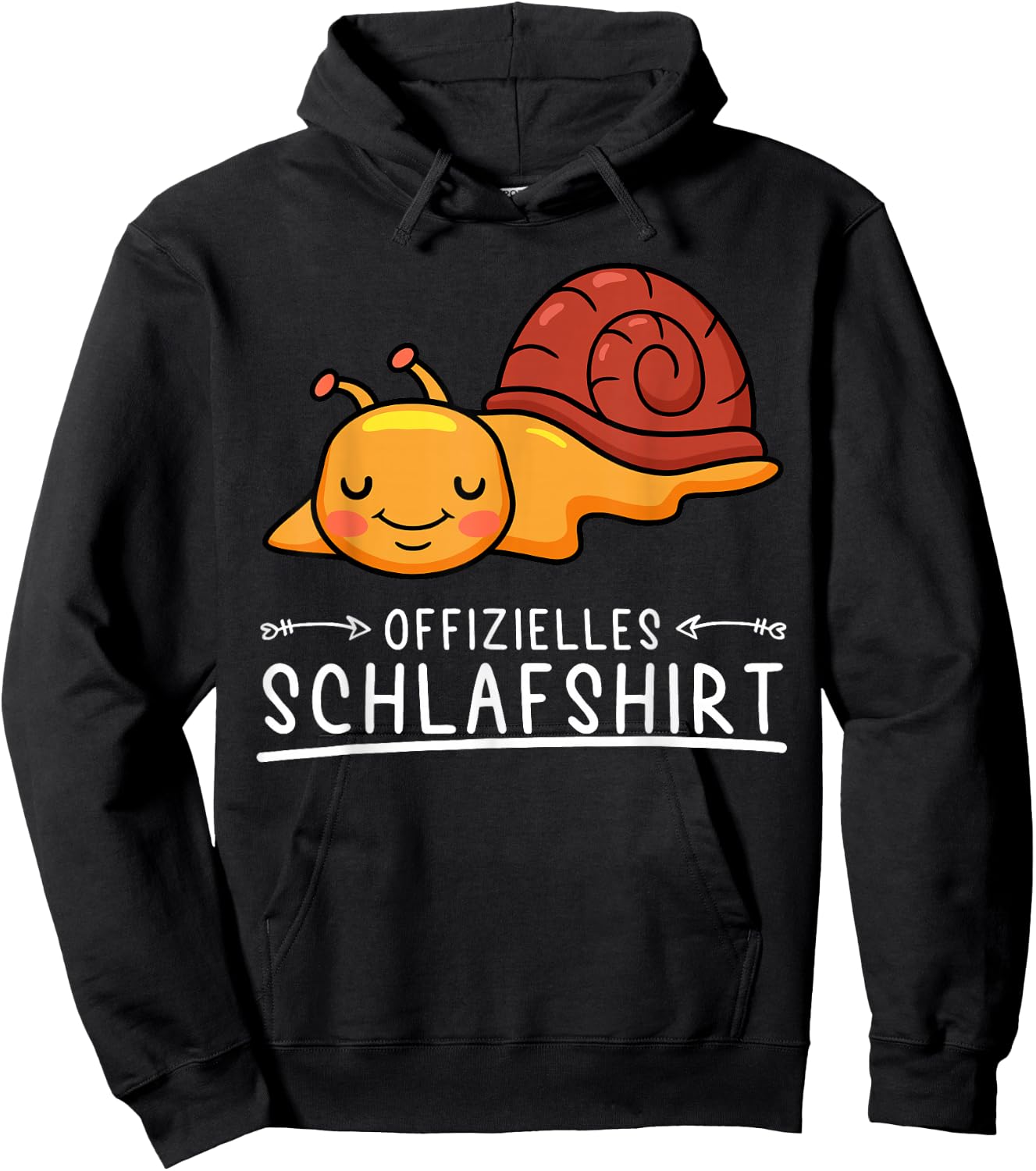 Offizielles Schlafshirt Schnecke Pyjama Schlafanzug Hoodie - Hoodie | Black