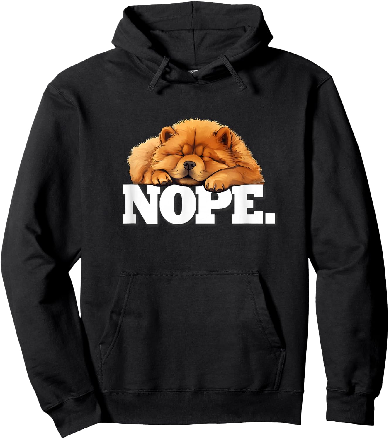 Cute Napping NOPE Chow Chow Lover Hoodie - Hoodie | Black
