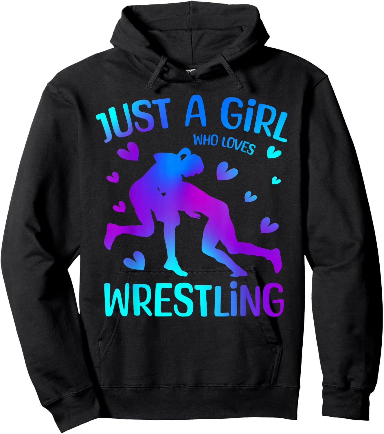 Girls Wrestling Just A Girl Who Loves Wrestling Wrestler Hoodie - Hoodie | Black