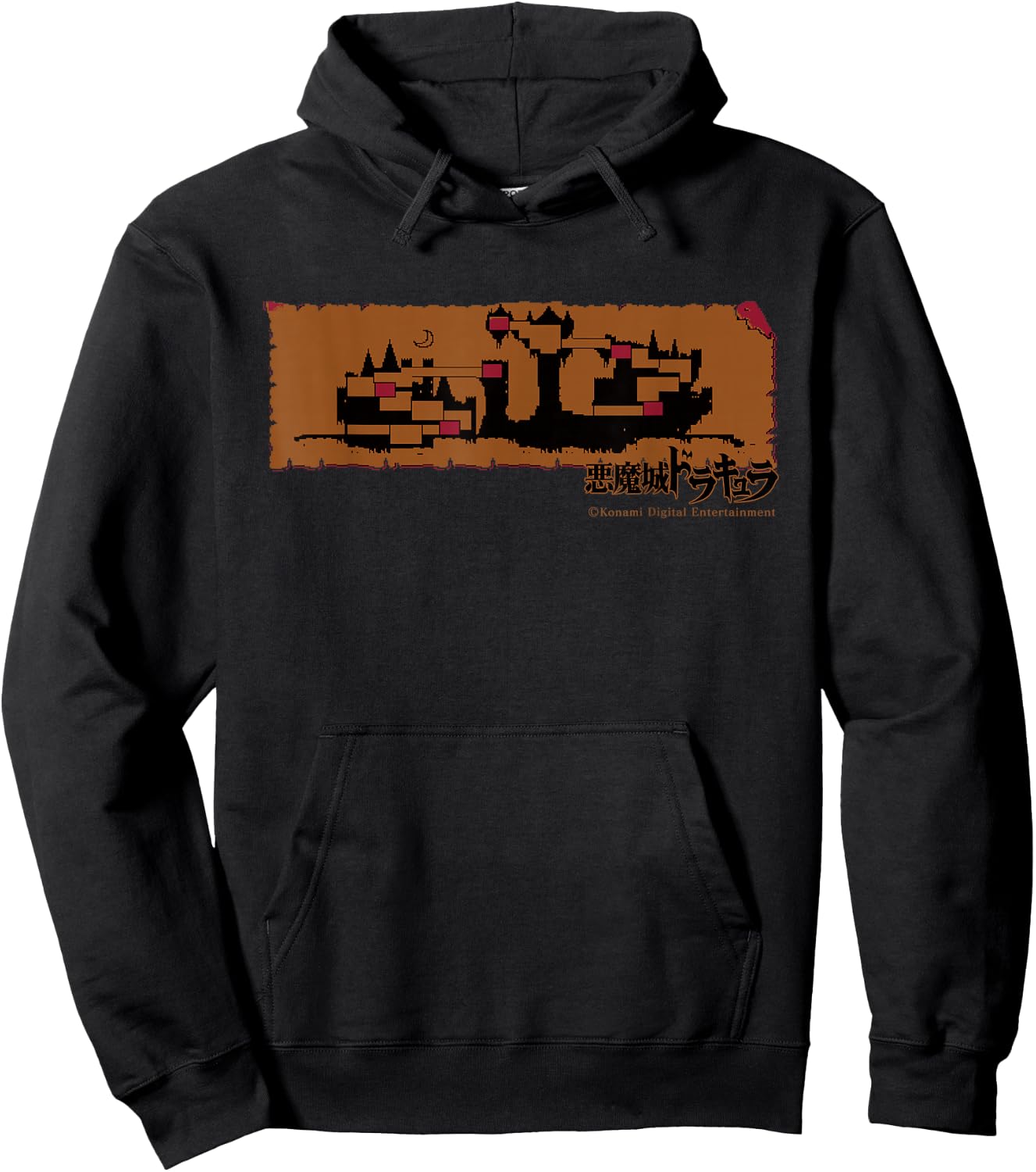 Konami 'Castlevania' Stage Map Hoodie - Hoodie | Black
