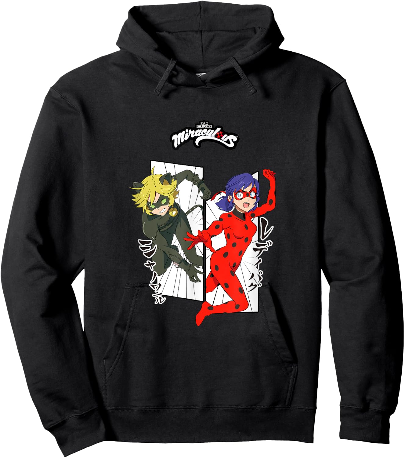 Miraculous Ladybug Cat Noir Manga 2 Hoodie - Hoodie | Black