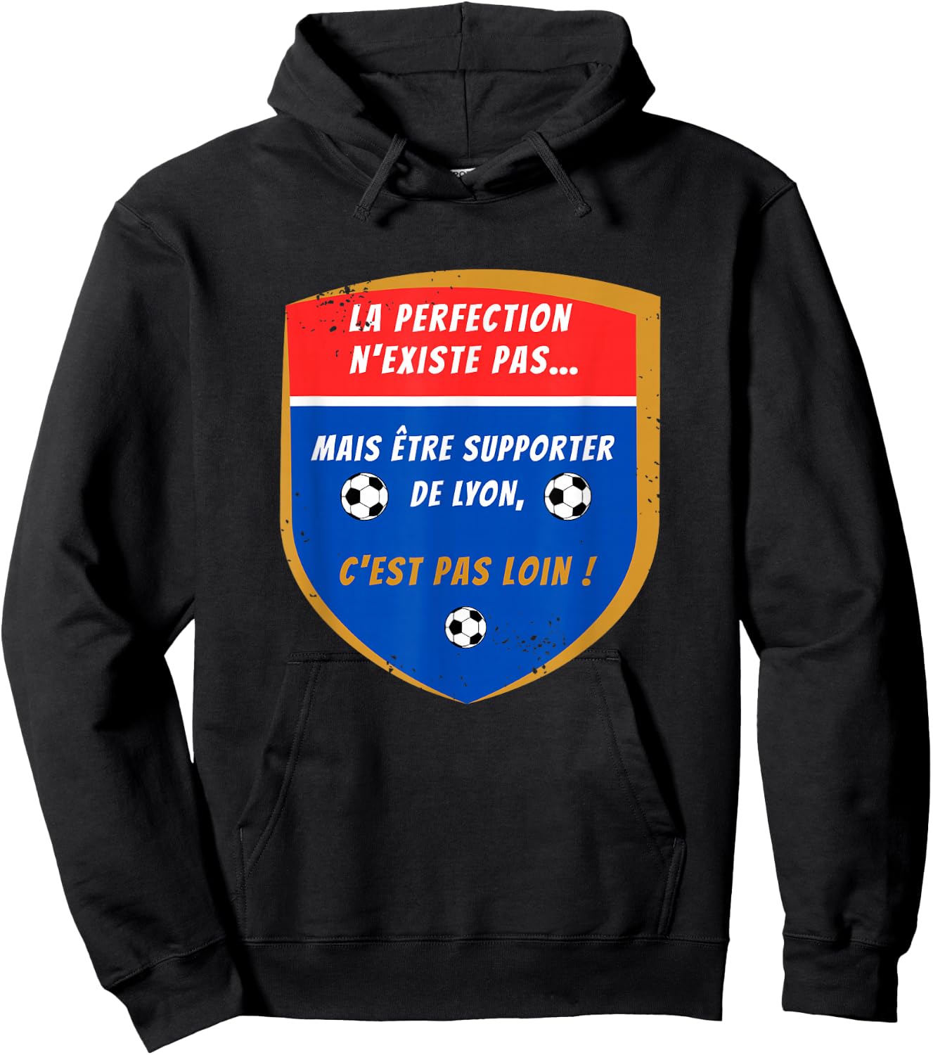Gift Supporter Lyon Football Lyonnais , Black, S Hoodie - Hoodie | Black