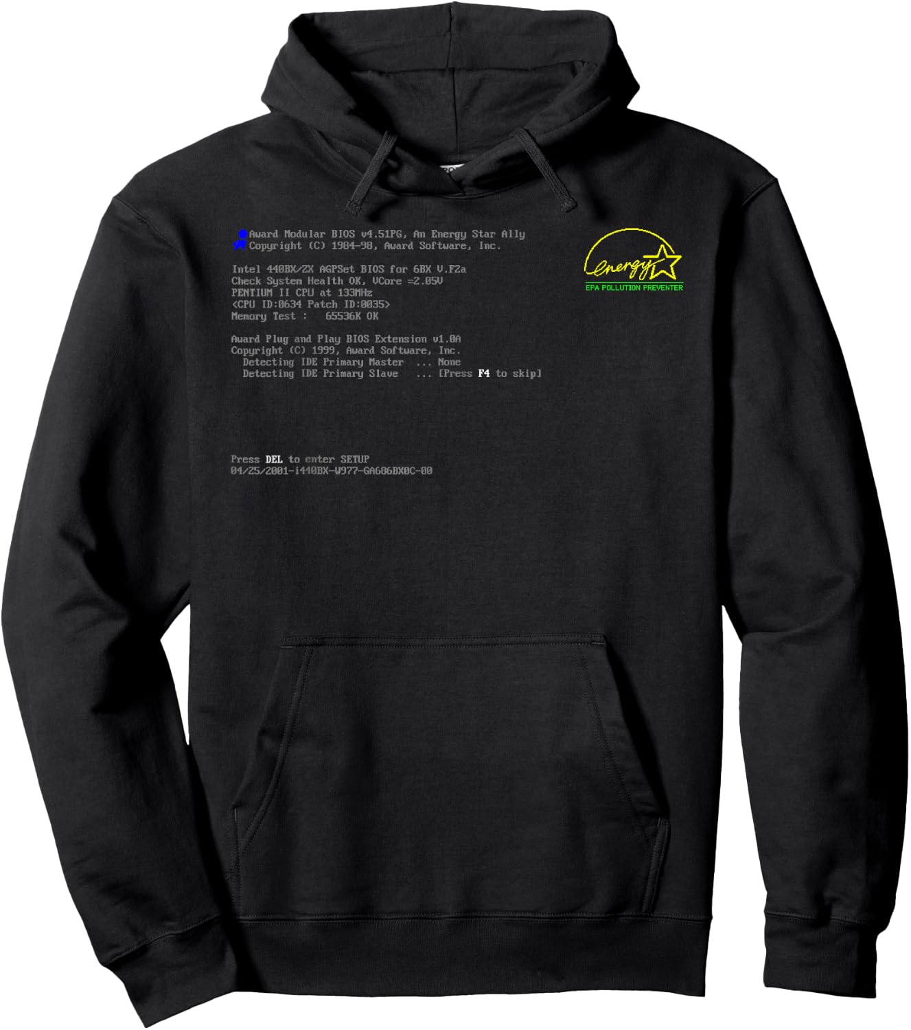 bios screen computer boot pc for it programmer , Black, S Hoodie - Hoodie | Black