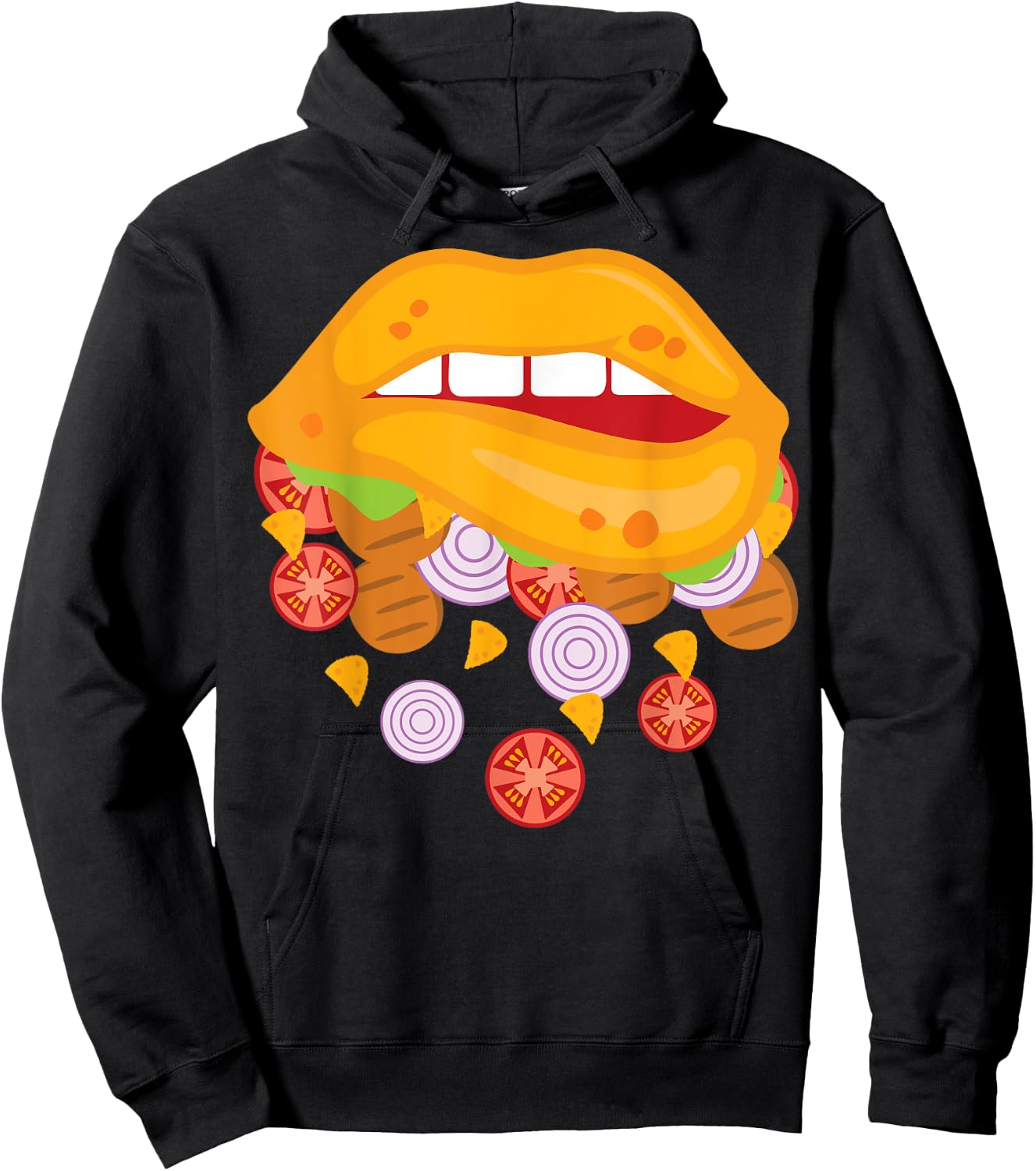 Sexy Taco Lips Funny Taco Cinco De Mayo Taco Lover Hoodie - Hoodie | Black