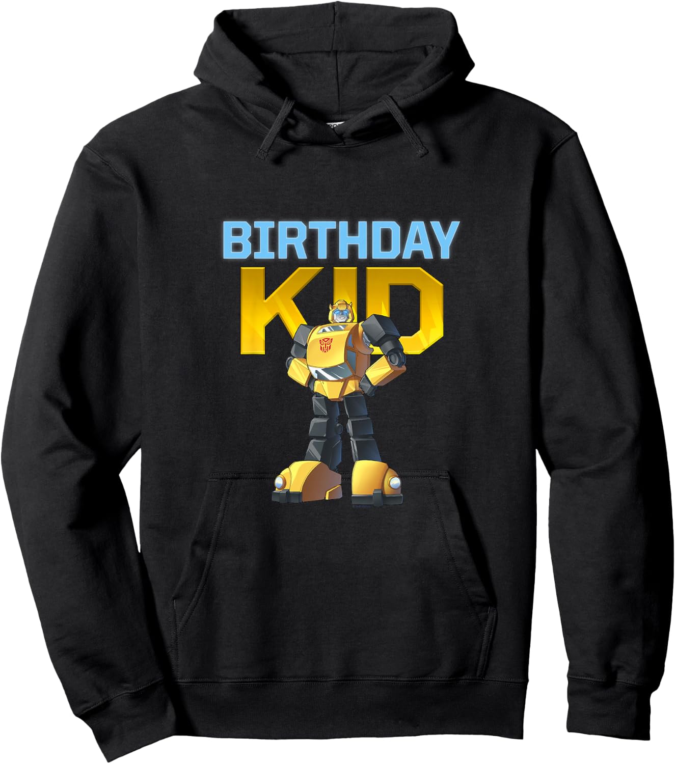 Kids Transformers Birthday Kid Bumblebee Shiny Big Poster Youth Hoodie - Hoodie | Black