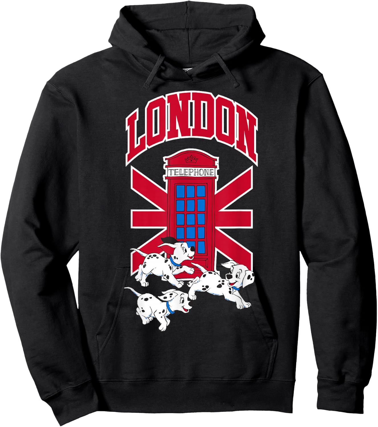 Disney 101 Dalmatians London Telephone Playful Puppies Hoodie - Hoodie | Black