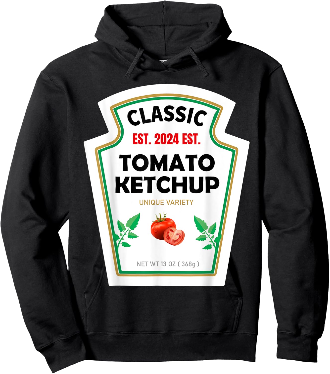 Red Ketchup DIY Costume Matching Couples Groups Halloween Hoodie - Hoodie | Black